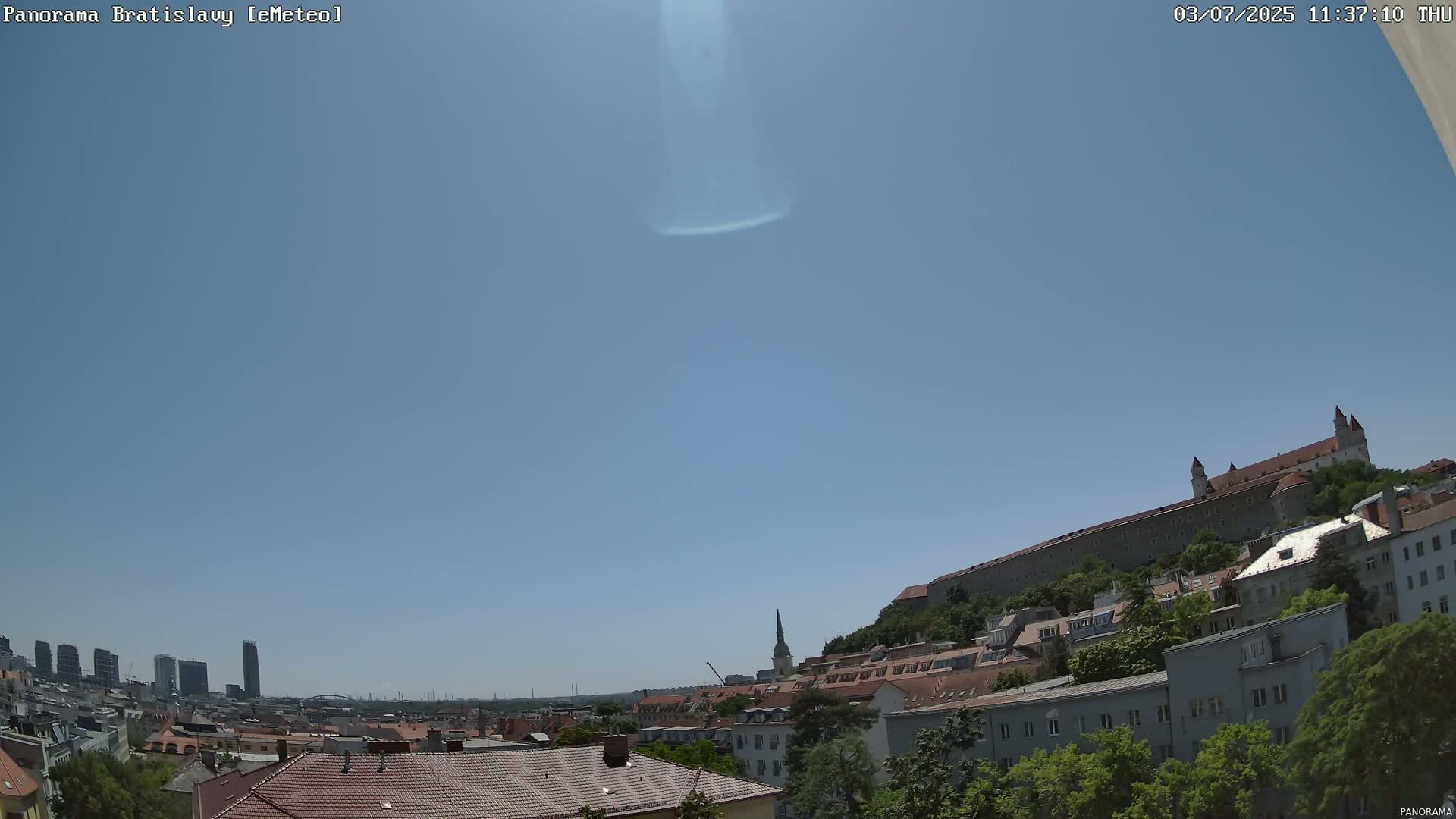 Bratislava City Southeast View Skyline  Live Cam - Stare Mesto, Okres Bratislava I, Bratislava, Slovakia