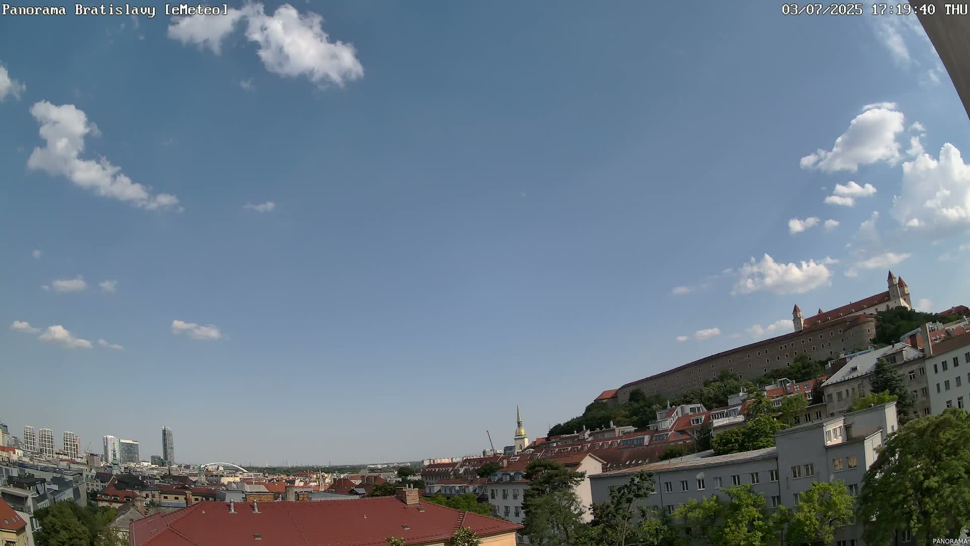 Bratislava City Southeast View Skyline  Live Cam - Stare Mesto, Okres Bratislava I, Bratislava, Slovakia