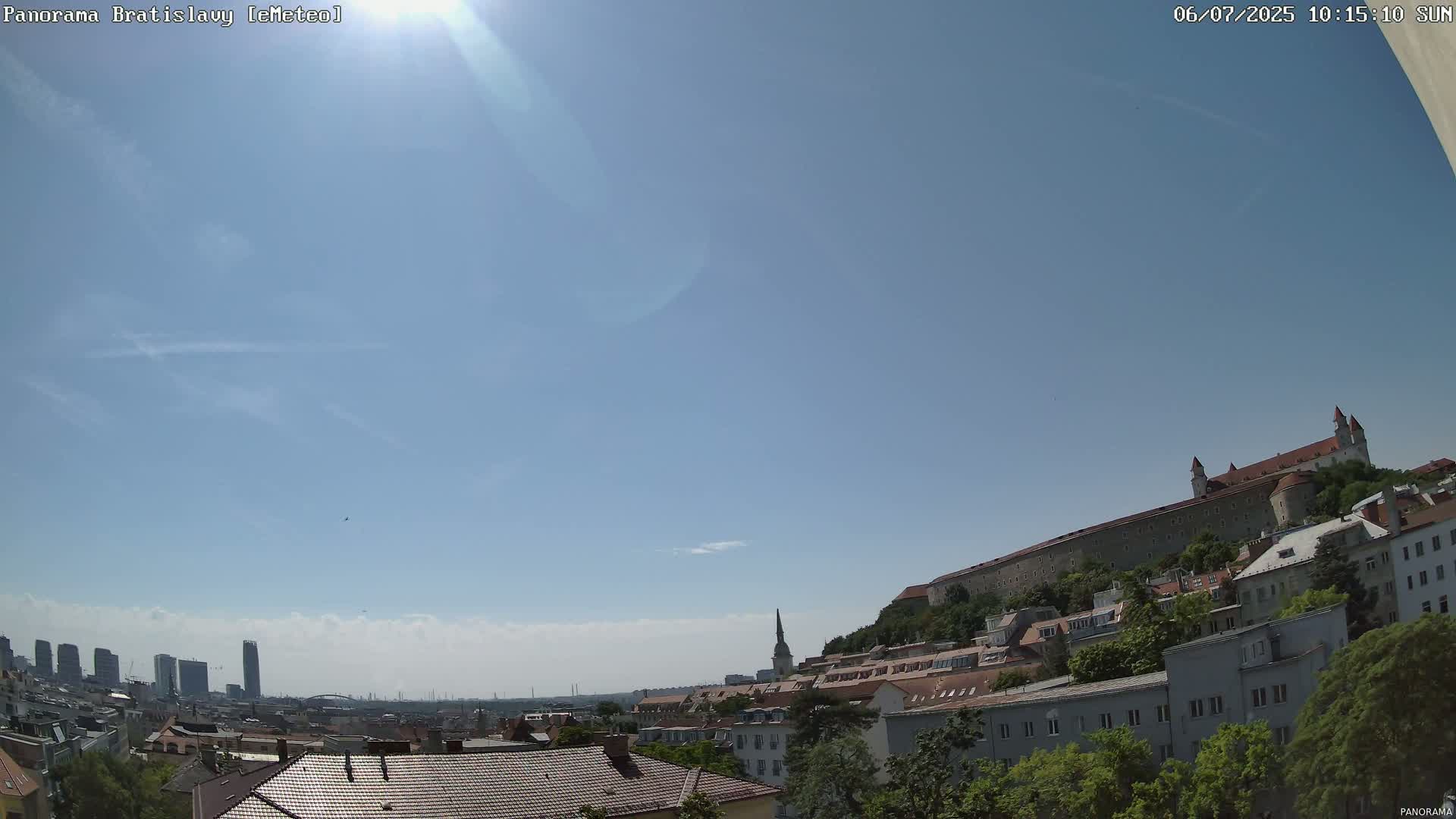 Bratislava City Southeast View Skyline  Live Cam - Stare Mesto, Okres Bratislava I, Bratislava, Slovakia
