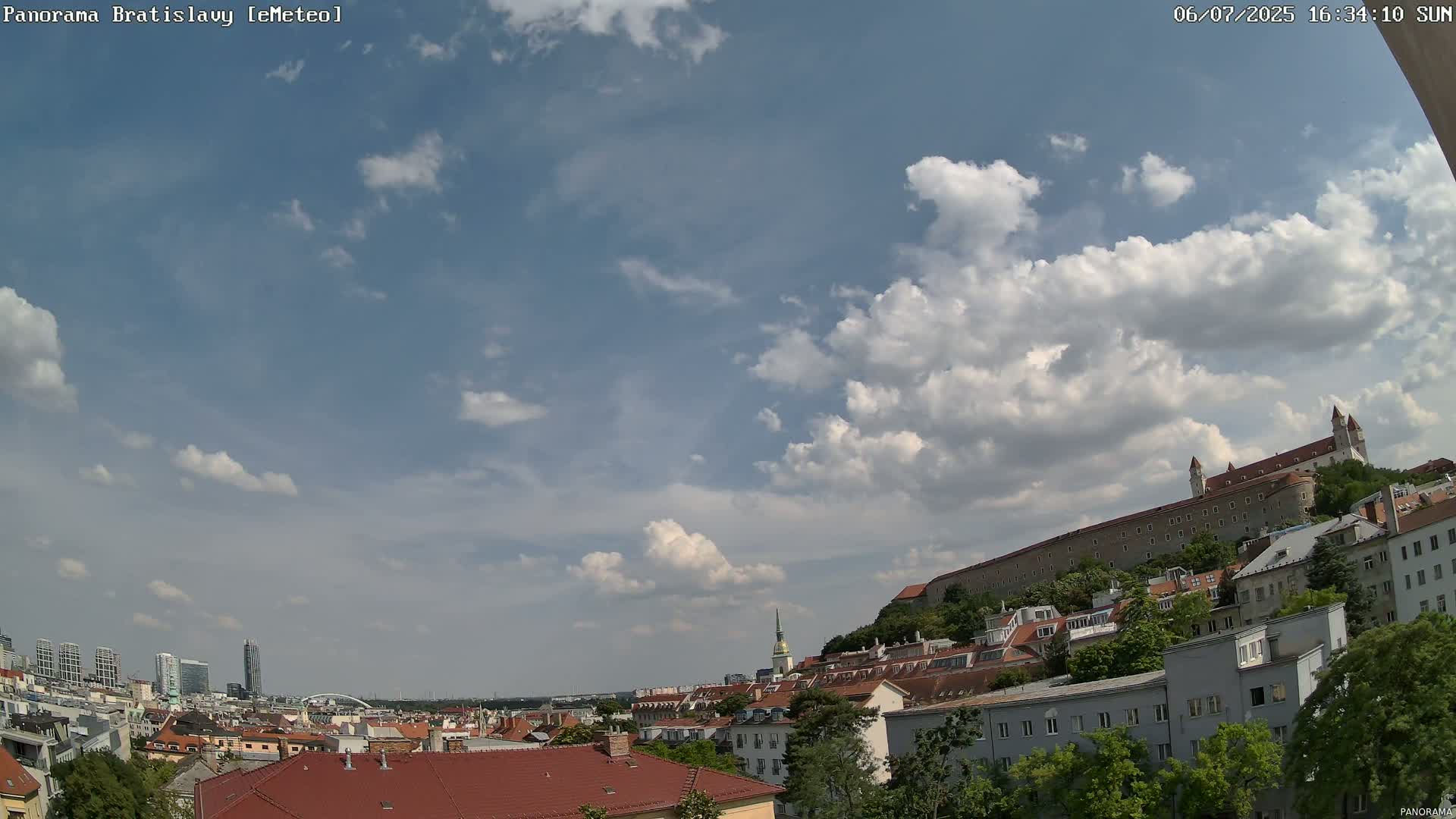 Bratislava City Southeast View Skyline  Live Cam - Stare Mesto, Okres Bratislava I, Bratislava, Slovakia