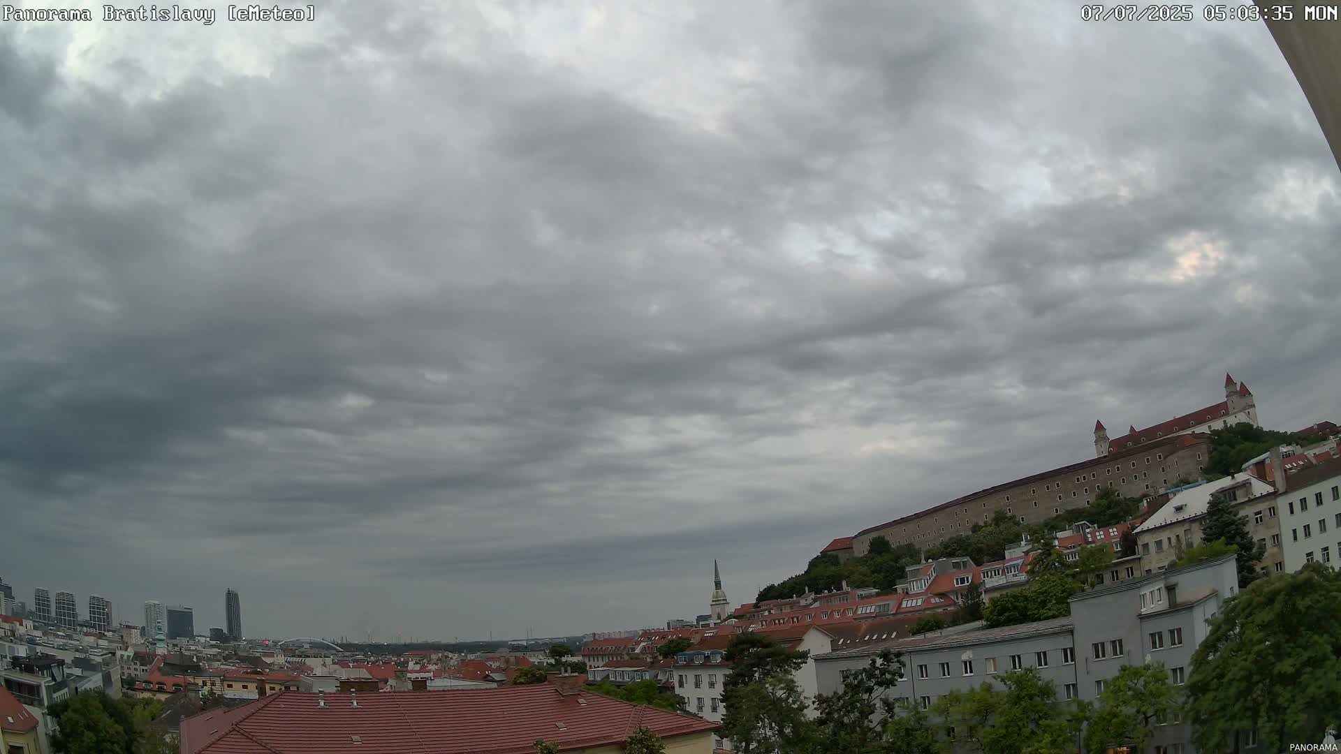 Bratislava City Southeast View Skyline  Live Cam - Stare Mesto, Okres Bratislava I, Bratislava, Slovakia