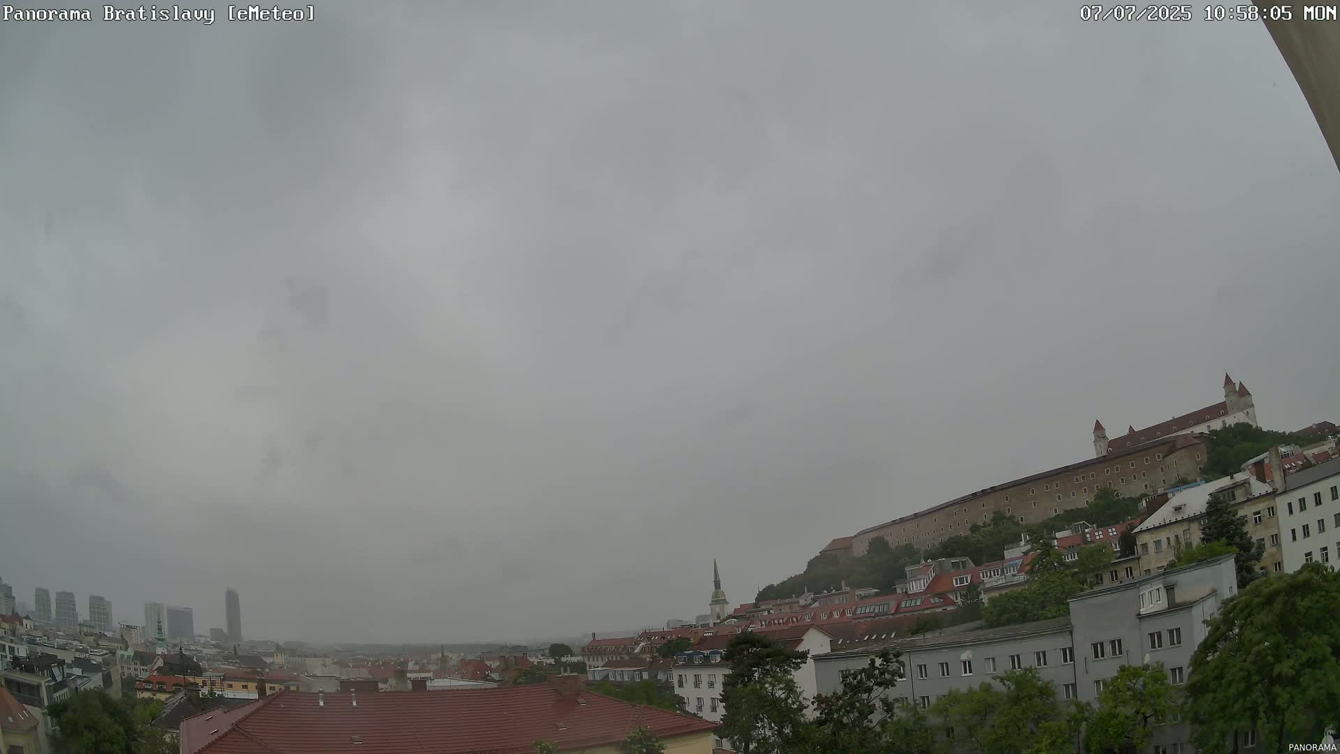 Bratislava City Southeast View Skyline  Live Cam - Stare Mesto, Okres Bratislava I, Bratislava, Slovakia