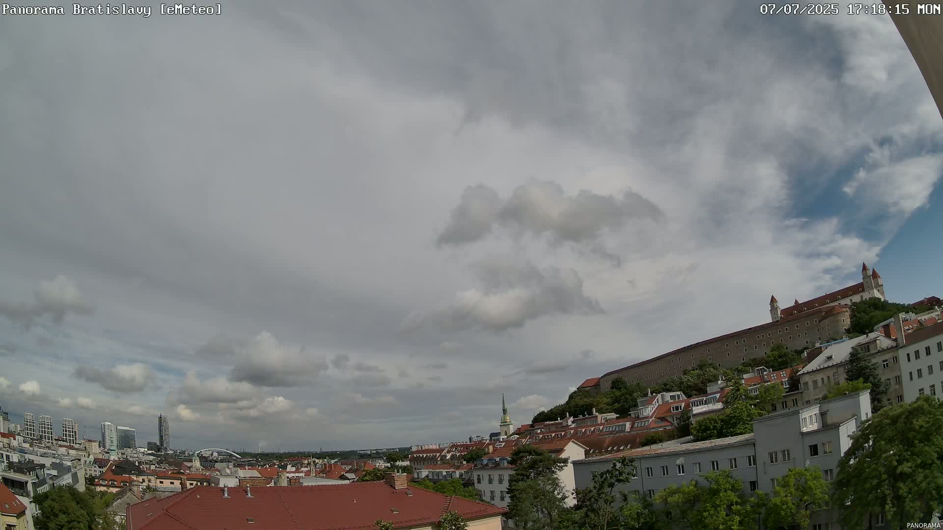 Bratislava City Southeast View Skyline  Live Cam - Stare Mesto, Okres Bratislava I, Bratislava, Slovakia