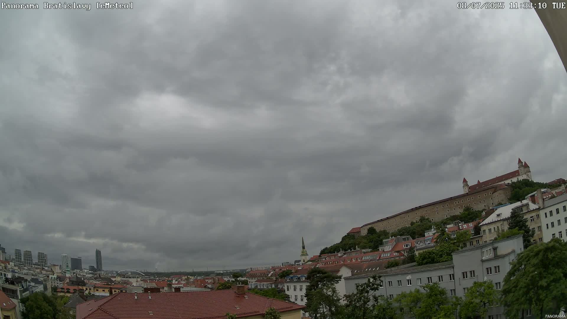 Bratislava City Southeast View Skyline  Live Cam - Stare Mesto, Okres Bratislava I, Bratislava, Slovakia