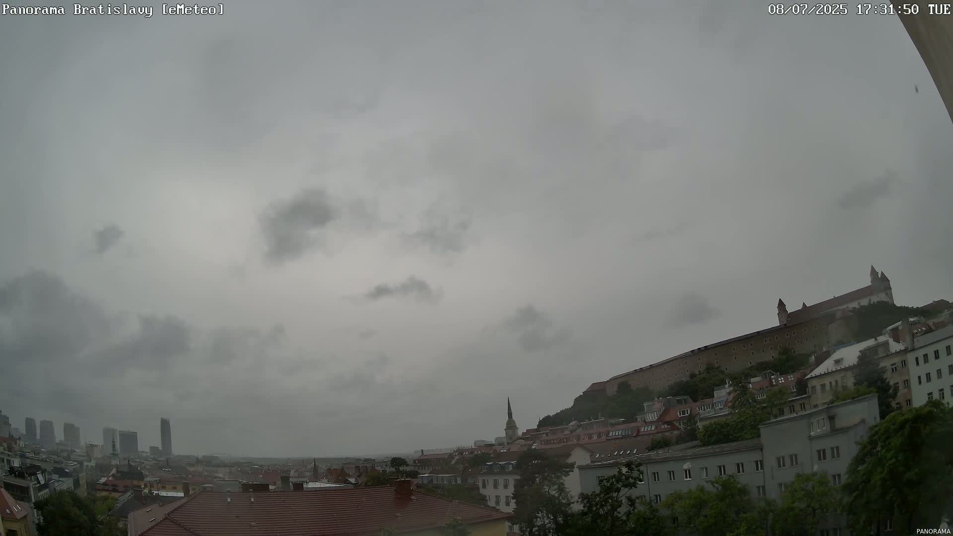 Bratislava City Southeast View Skyline  Live Cam - Stare Mesto, Okres Bratislava I, Bratislava, Slovakia