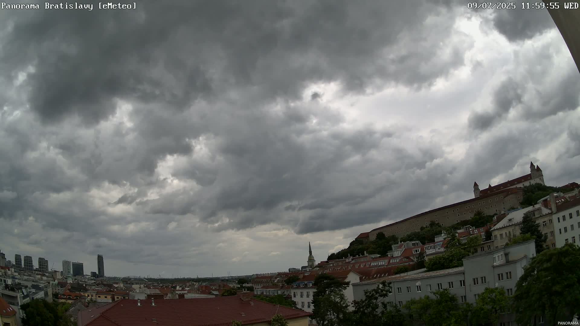 Bratislava City Southeast View Skyline  Live Cam - Stare Mesto, Okres Bratislava I, Bratislava, Slovakia