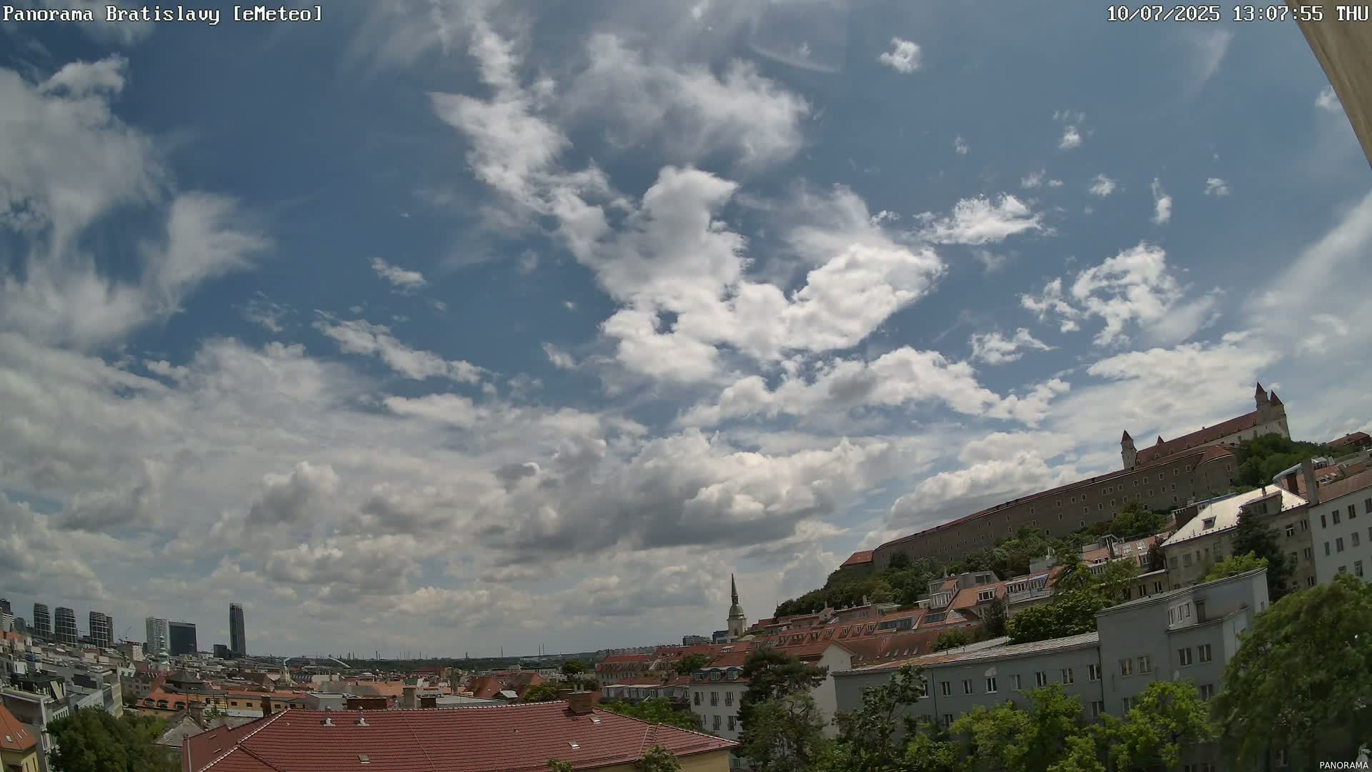 Bratislava City Southeast View Skyline  Live Cam - Stare Mesto, Okres Bratislava I, Bratislava, Slovakia