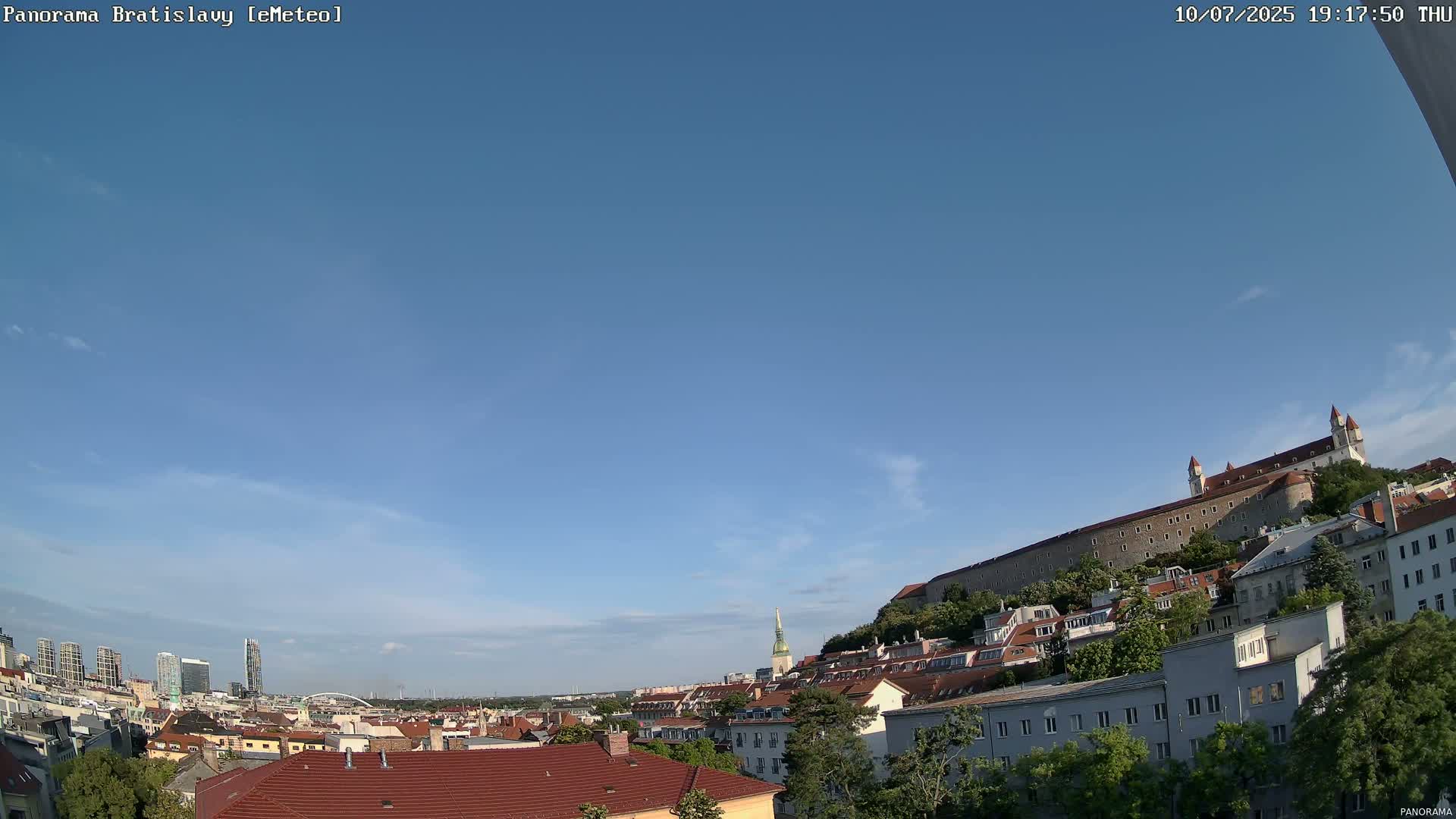 Bratislava City Southeast View Skyline  Live Cam - Stare Mesto, Okres Bratislava I, Bratislava, Slovakia
