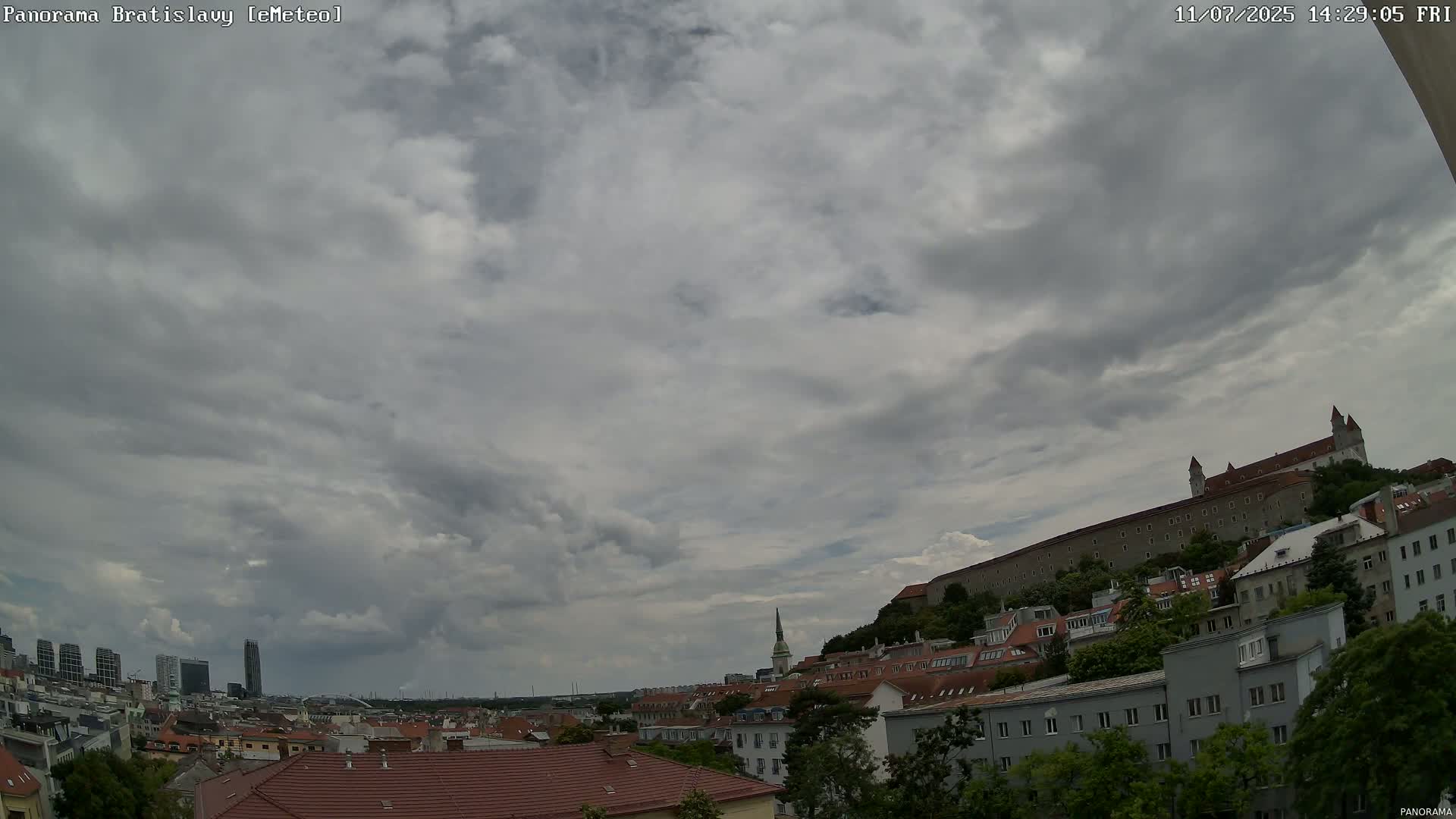 Bratislava City Southeast View Skyline  Live Cam - Stare Mesto, Okres Bratislava I, Bratislava, Slovakia