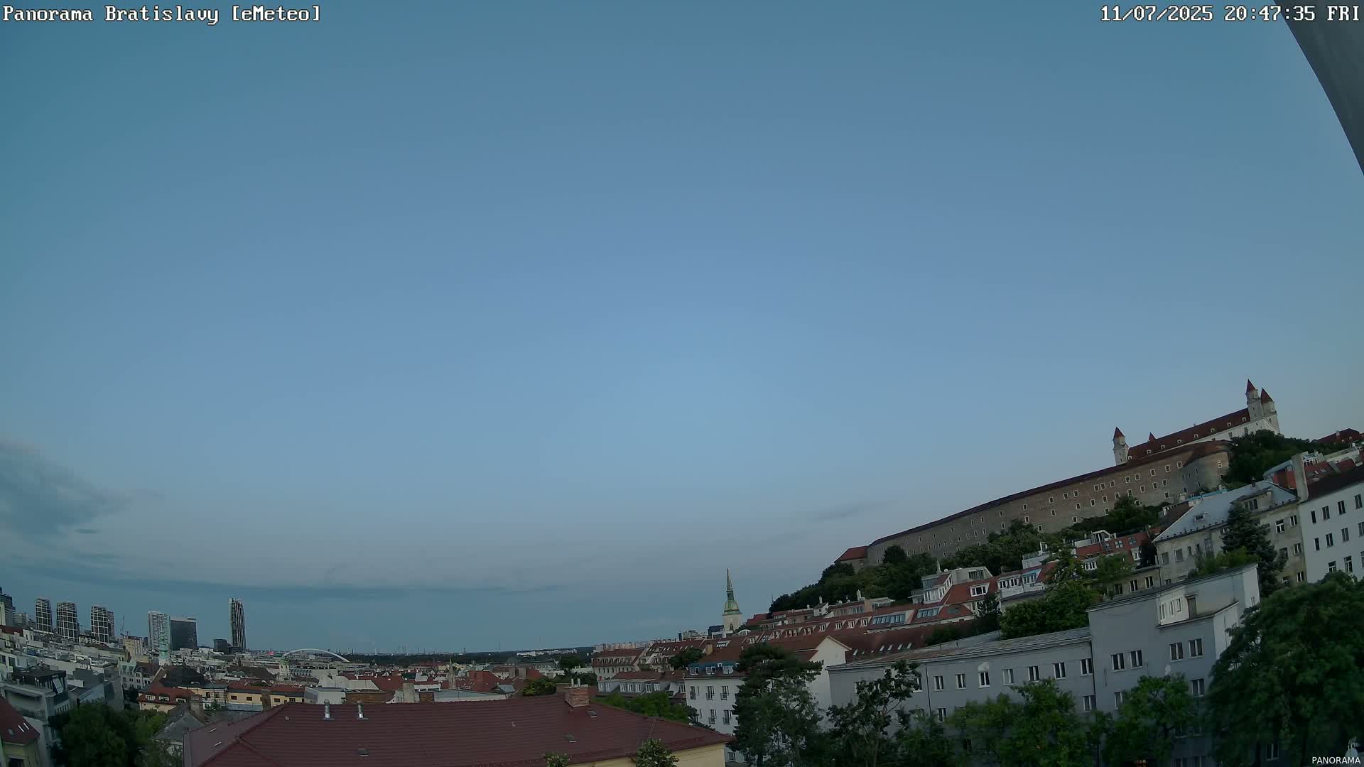 Bratislava City Southeast View Skyline  Live Cam - Stare Mesto, Okres Bratislava I, Bratislava, Slovakia