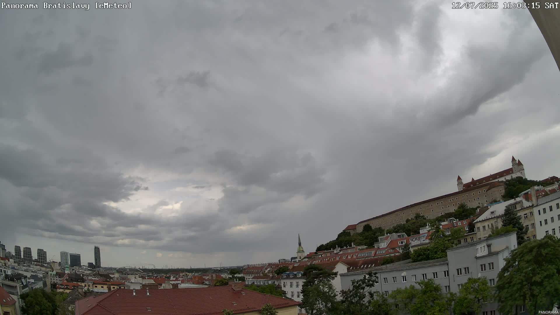 Bratislava City Southeast View Skyline  Live Cam - Stare Mesto, Okres Bratislava I, Bratislava, Slovakia
