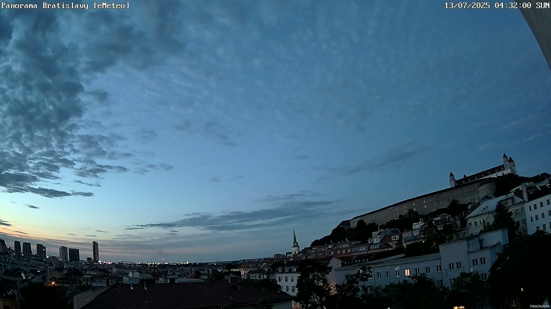 Bratislava City Southeast View Skyline  Live Cam - Stare Mesto, Okres Bratislava I, Bratislava, Slovakia