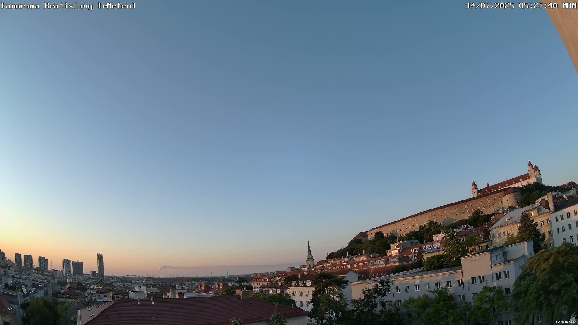Bratislava City Southeast View Skyline  Live Cam - Stare Mesto, Okres Bratislava I, Bratislava, Slovakia