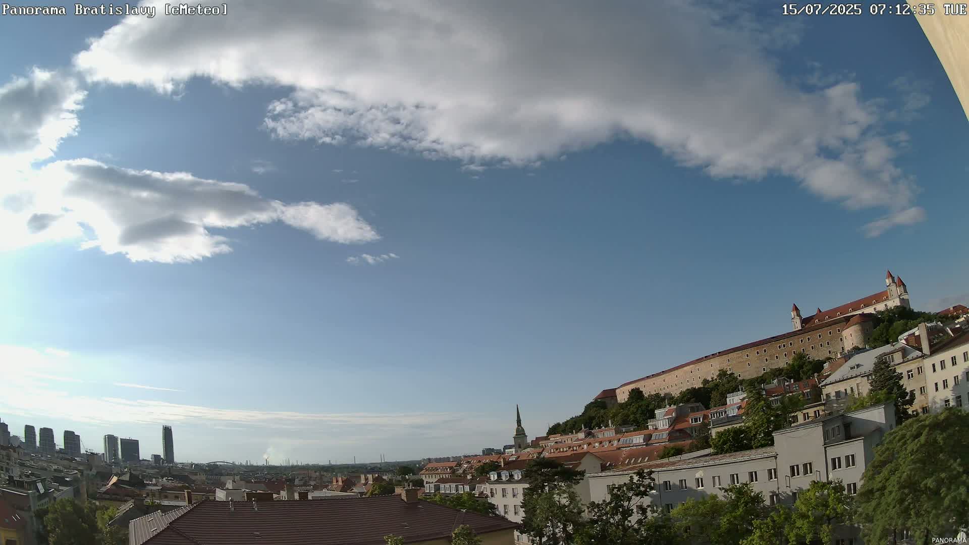 Bratislava City Southeast View Skyline  Live Cam - Stare Mesto, Okres Bratislava I, Bratislava, Slovakia