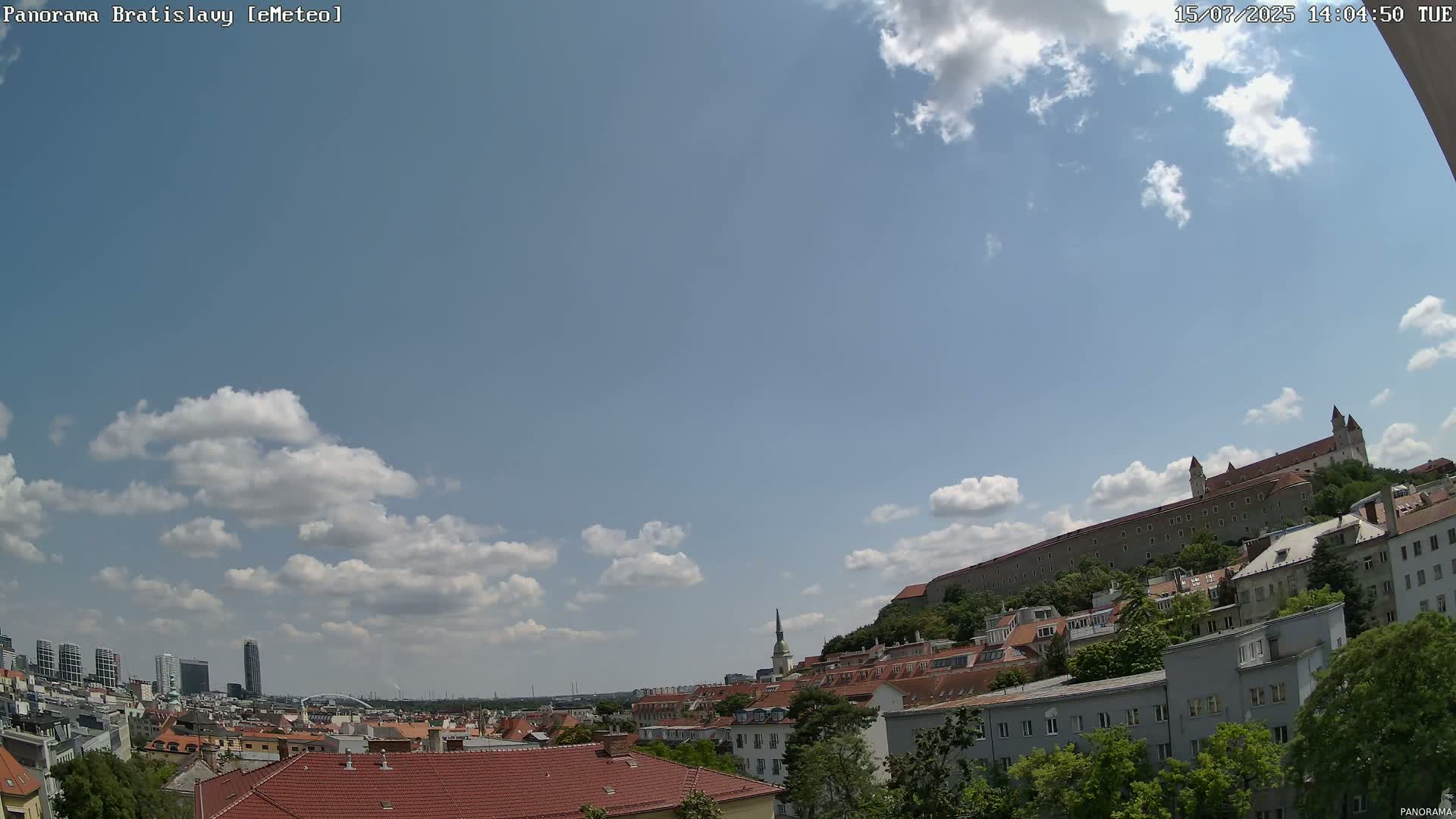 Bratislava City Southeast View Skyline  Live Cam - Stare Mesto, Okres Bratislava I, Bratislava, Slovakia