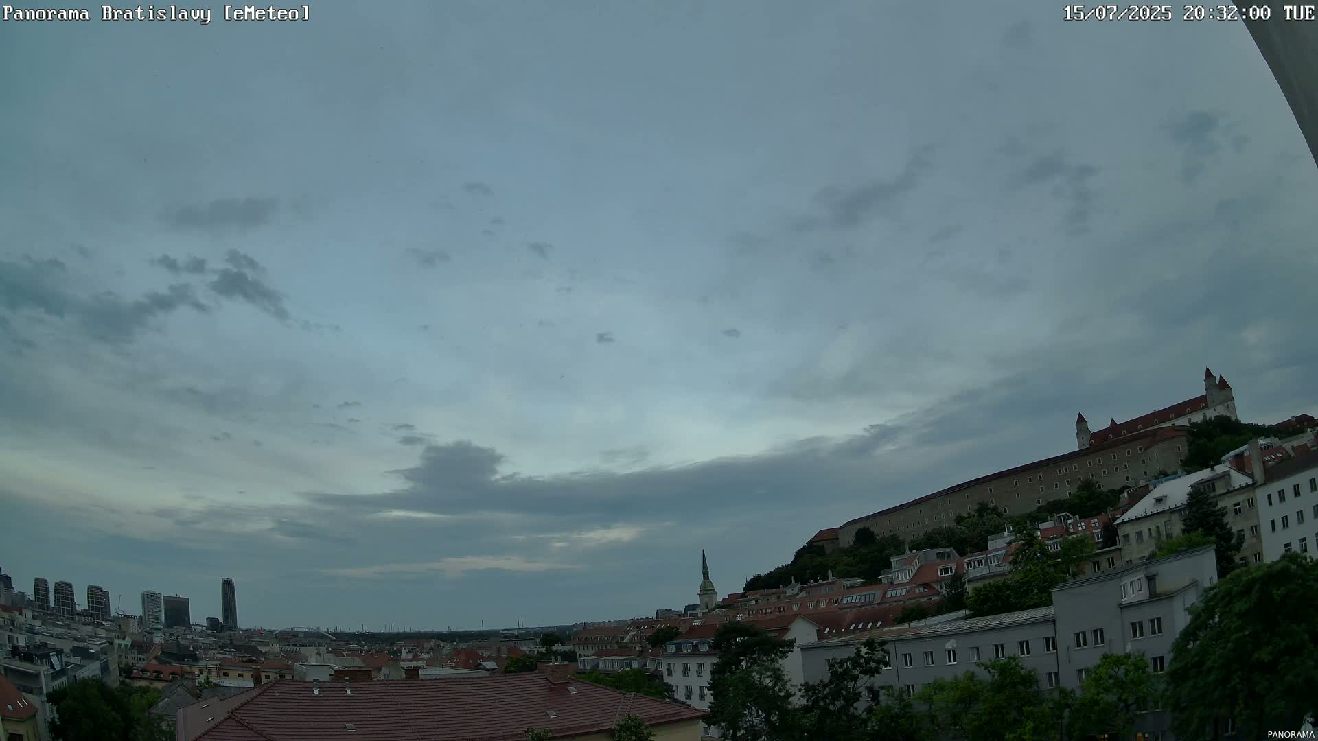 Bratislava City Southeast View Skyline  Live Cam - Stare Mesto, Okres Bratislava I, Bratislava, Slovakia