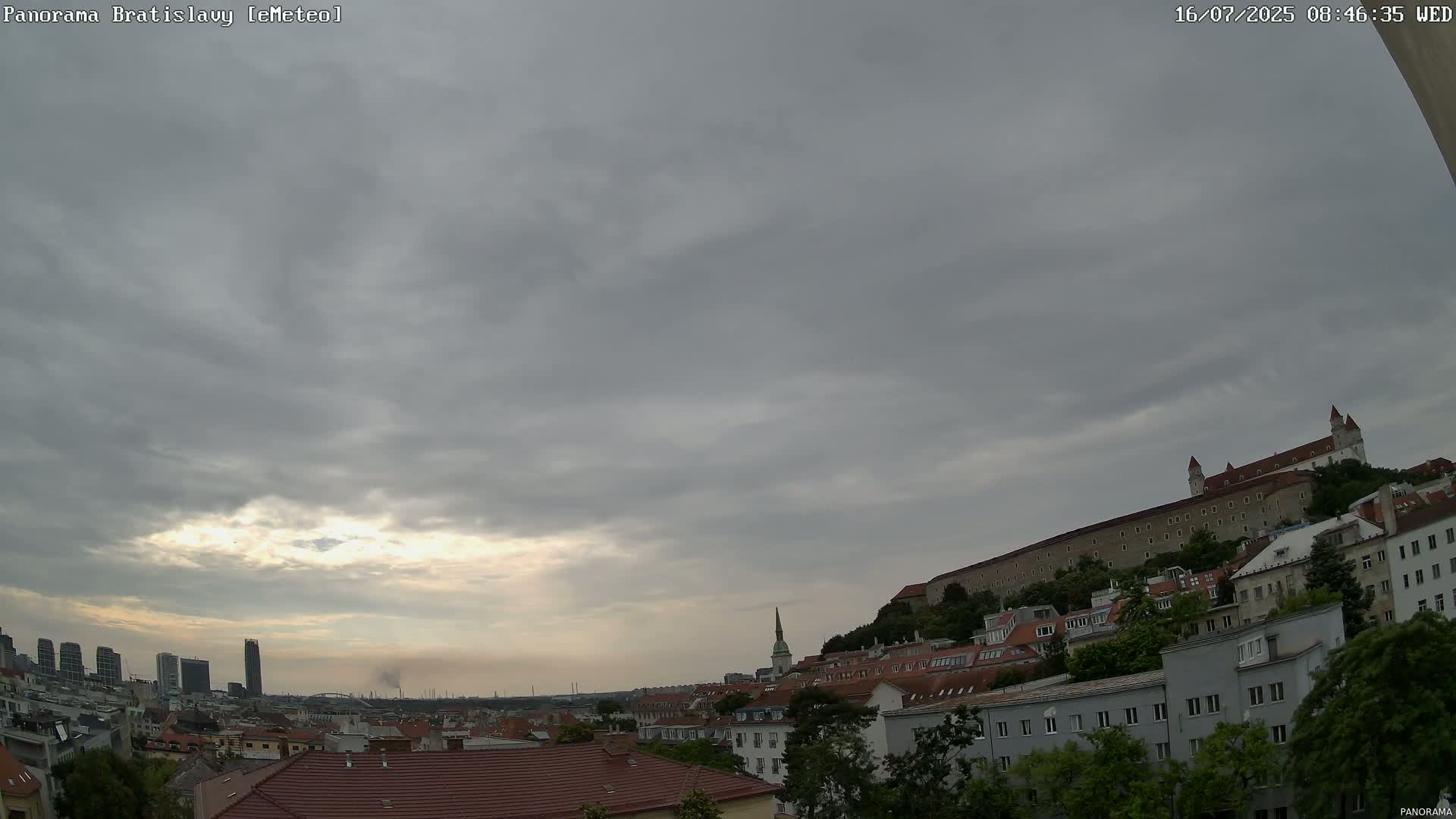 Bratislava City Southeast View Skyline  Live Cam - Stare Mesto, Okres Bratislava I, Bratislava, Slovakia
