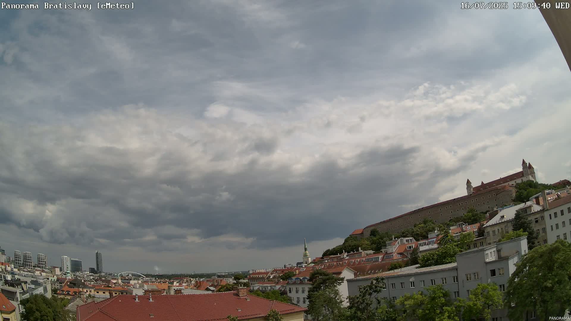 Bratislava City Southeast View Skyline  Live Cam - Stare Mesto, Okres Bratislava I, Bratislava, Slovakia