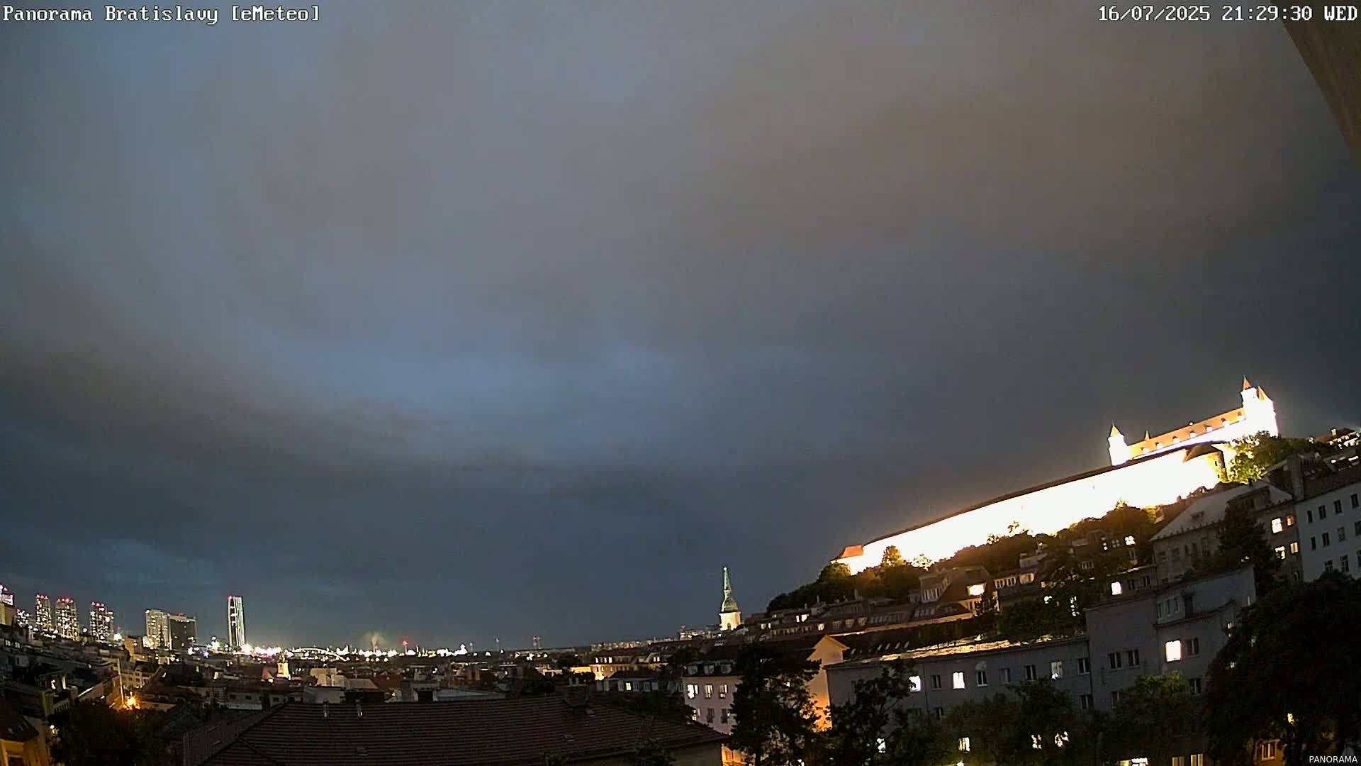 Bratislava City Southeast View Skyline  Live Cam - Stare Mesto, Okres Bratislava I, Bratislava, Slovakia