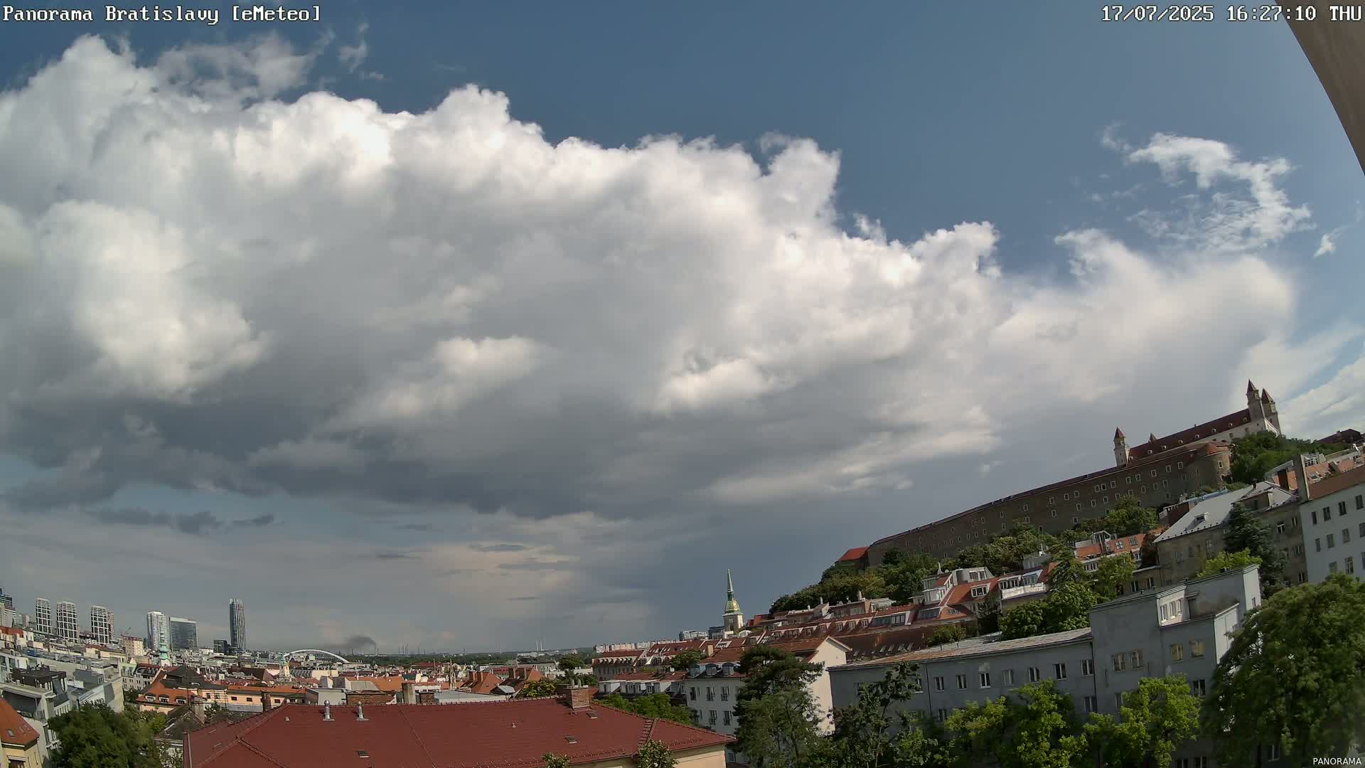 Bratislava City Southeast View Skyline  Live Cam - Stare Mesto, Okres Bratislava I, Bratislava, Slovakia