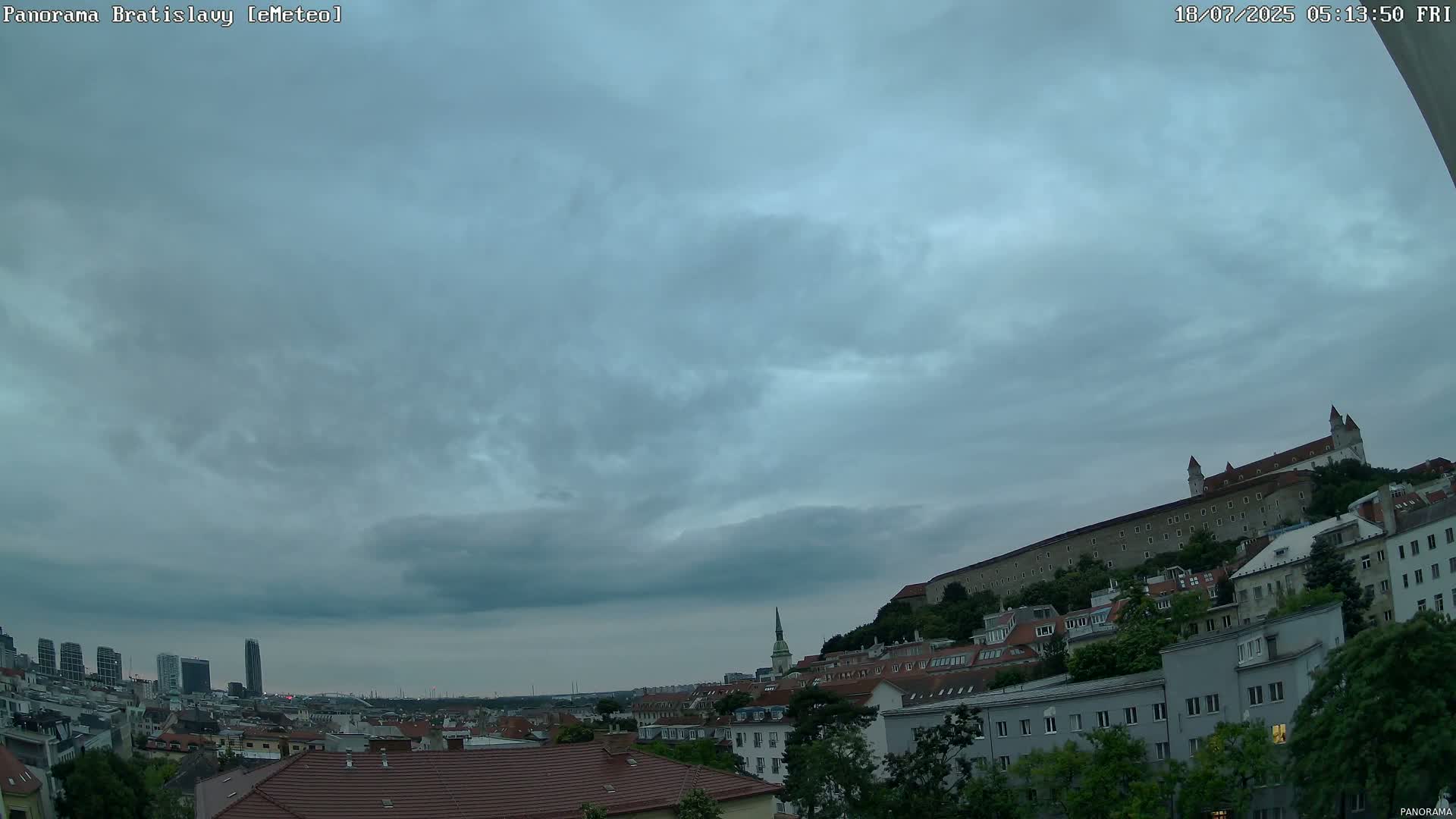 Bratislava City Southeast View Skyline  Live Cam - Stare Mesto, Okres Bratislava I, Bratislava, Slovakia
