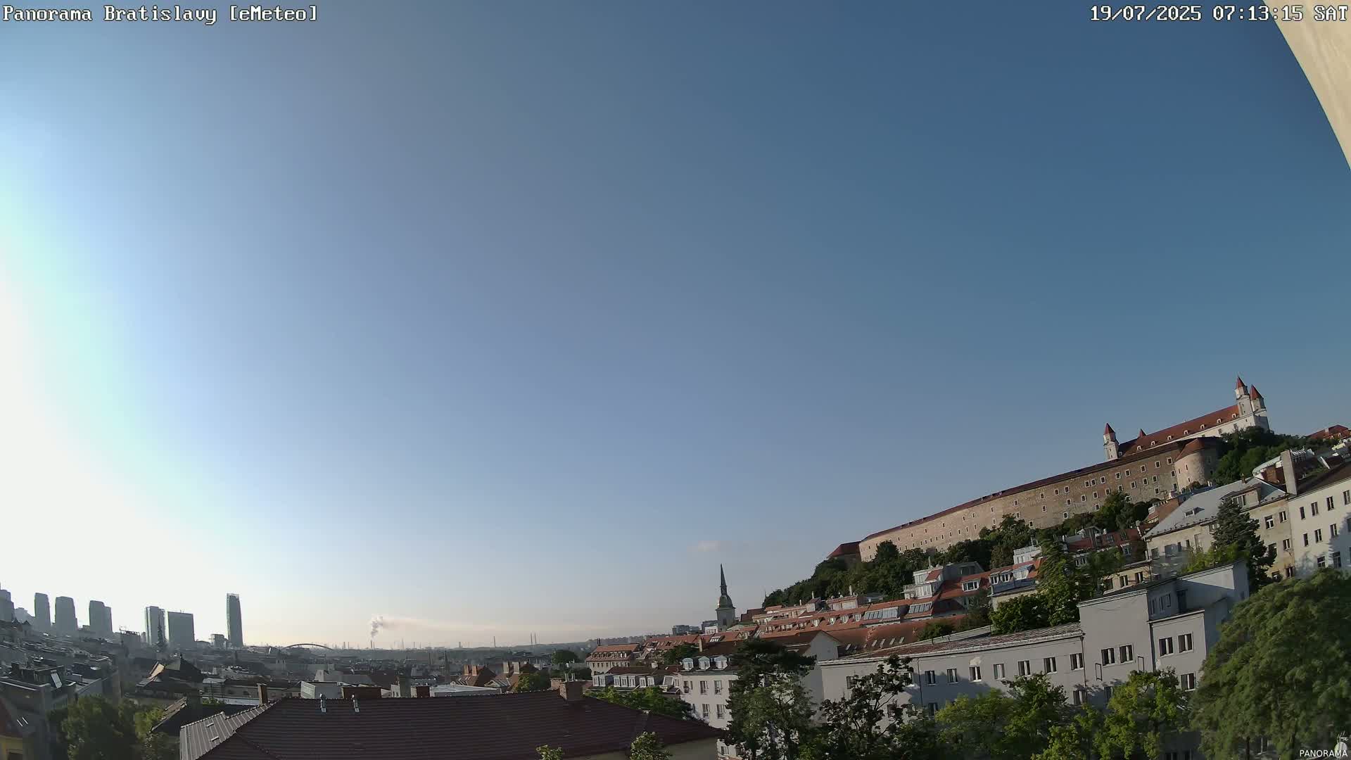 Bratislava City Southeast View Skyline  Live Cam - Stare Mesto, Okres Bratislava I, Bratislava, Slovakia
