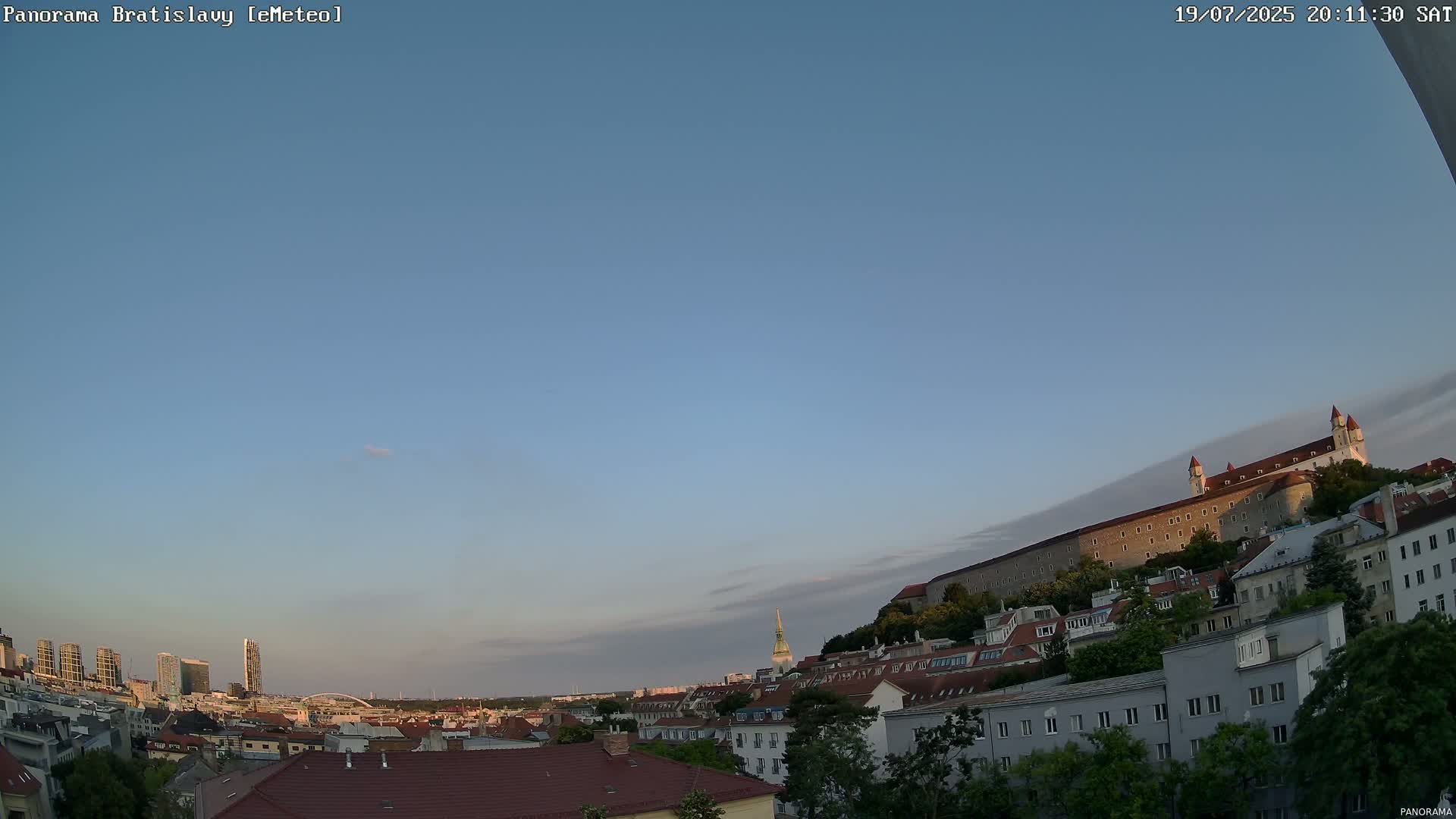 Bratislava City Southeast View Skyline  Live Cam - Stare Mesto, Okres Bratislava I, Bratislava, Slovakia