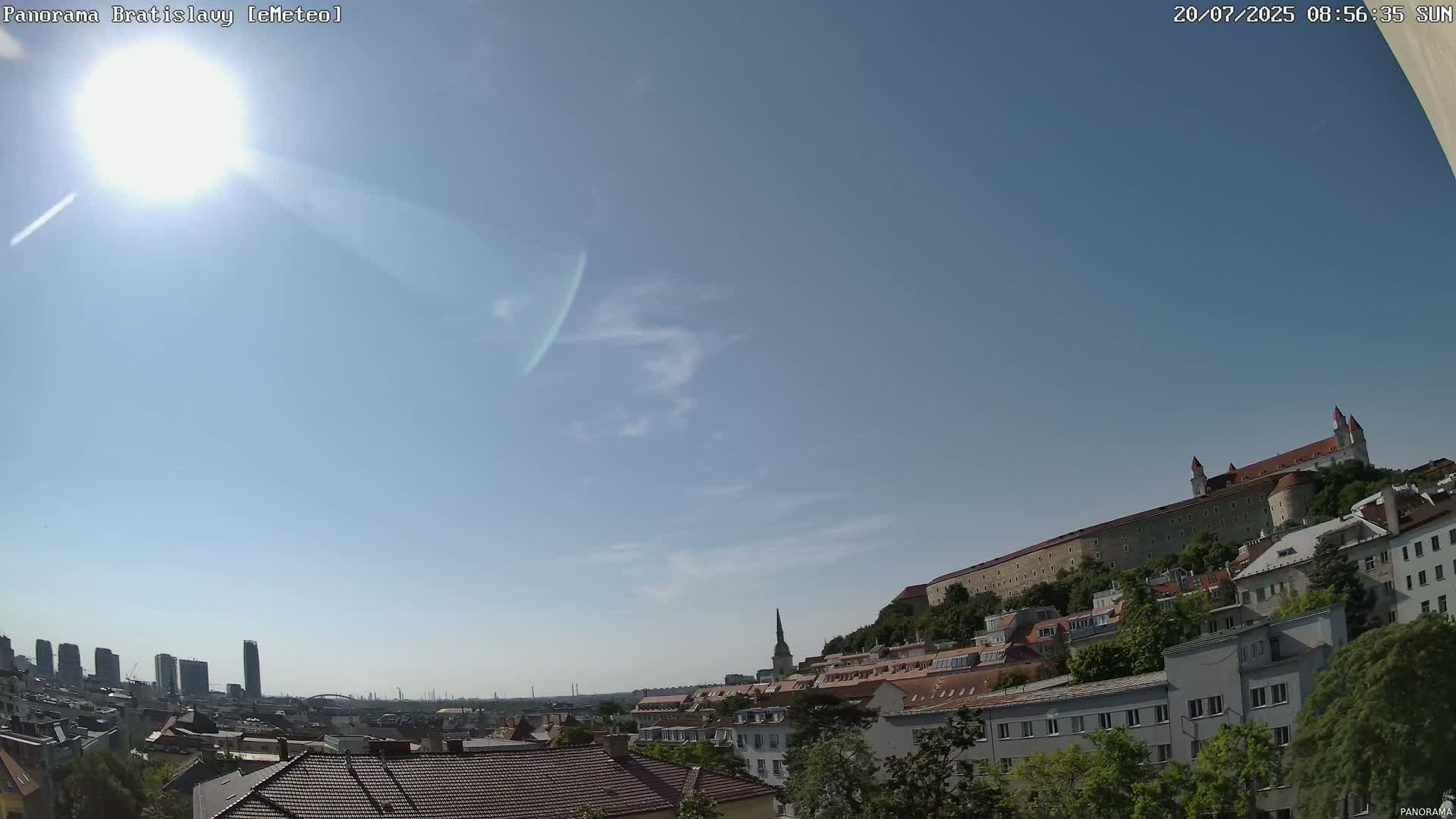 Bratislava City Southeast View Skyline  Live Cam - Stare Mesto, Okres Bratislava I, Bratislava, Slovakia
