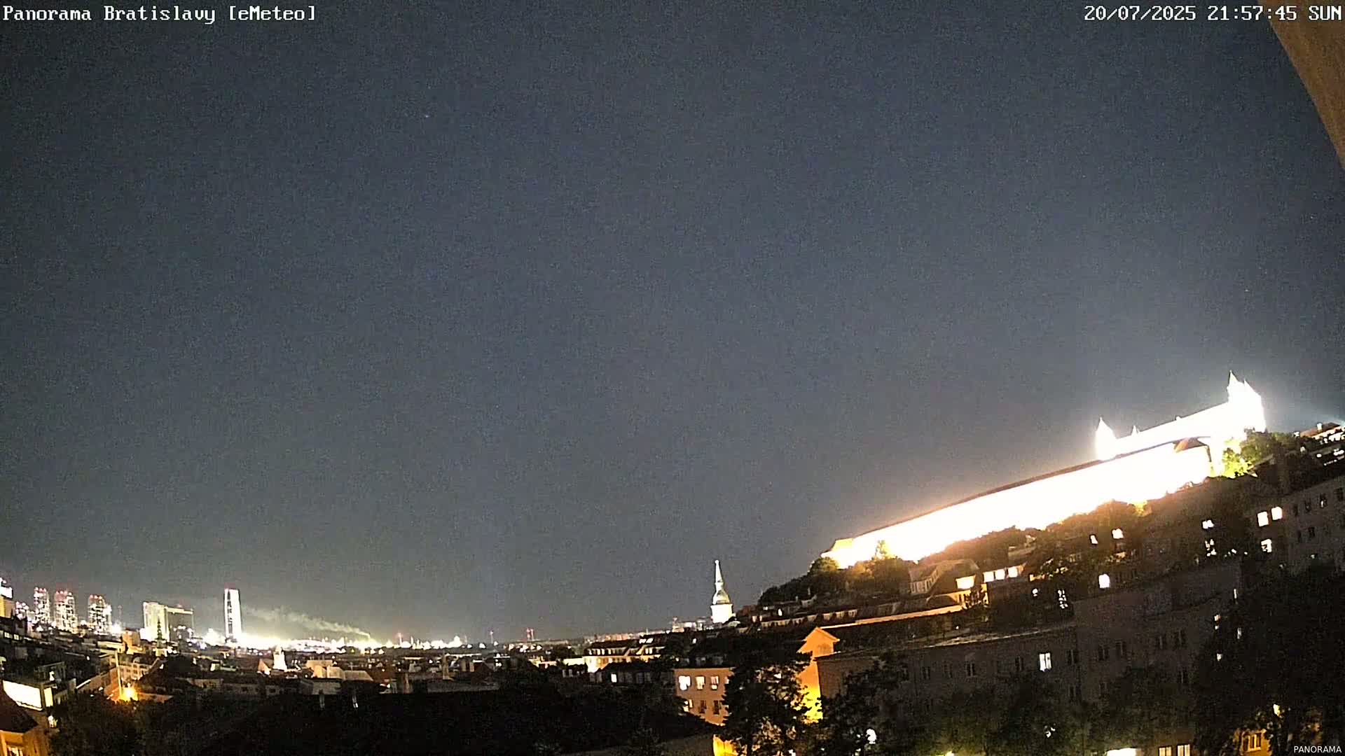 Bratislava City Southeast View Skyline  Live Cam - Stare Mesto, Okres Bratislava I, Bratislava, Slovakia