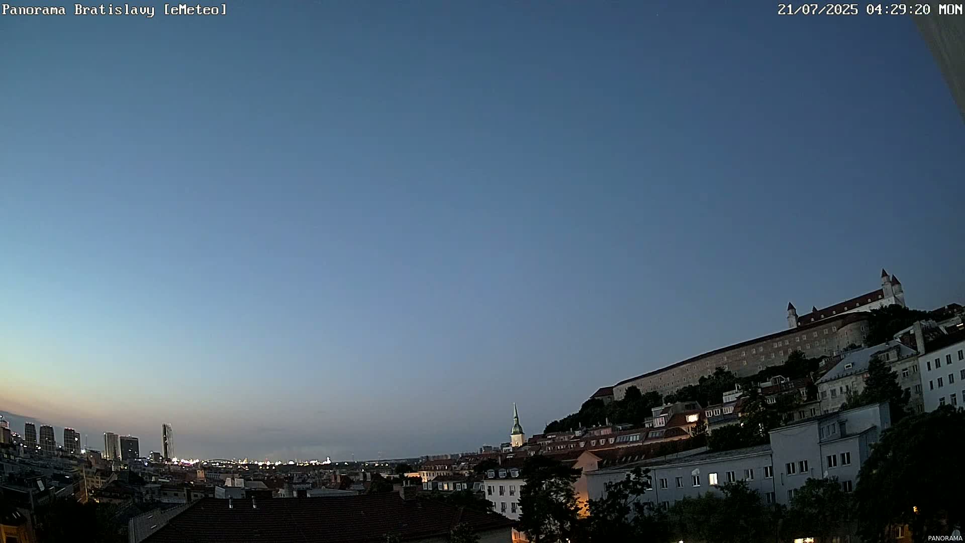 Bratislava City Southeast View Skyline  Live Cam - Stare Mesto, Okres Bratislava I, Bratislava, Slovakia