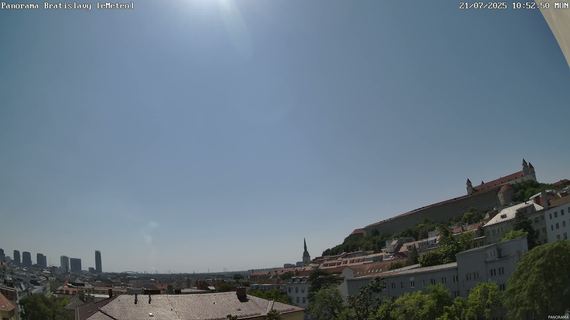 Bratislava City Southeast View Skyline  Live Cam - Stare Mesto, Okres Bratislava I, Bratislava, Slovakia