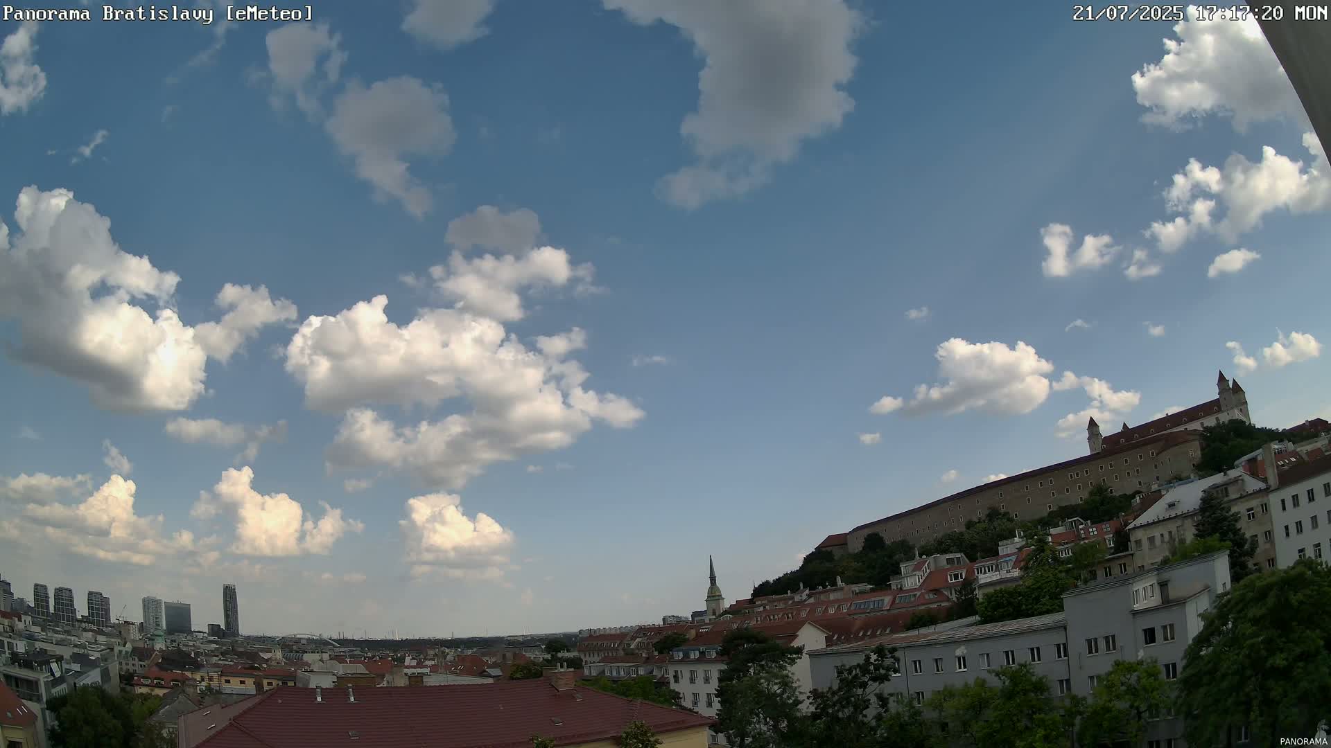 Bratislava City Southeast View Skyline  Live Cam - Stare Mesto, Okres Bratislava I, Bratislava, Slovakia
