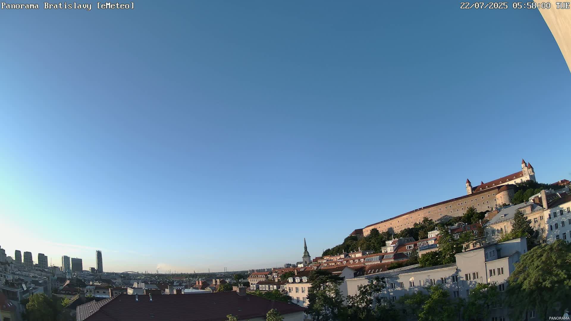 Bratislava City Southeast View Skyline  Live Cam - Stare Mesto, Okres Bratislava I, Bratislava, Slovakia