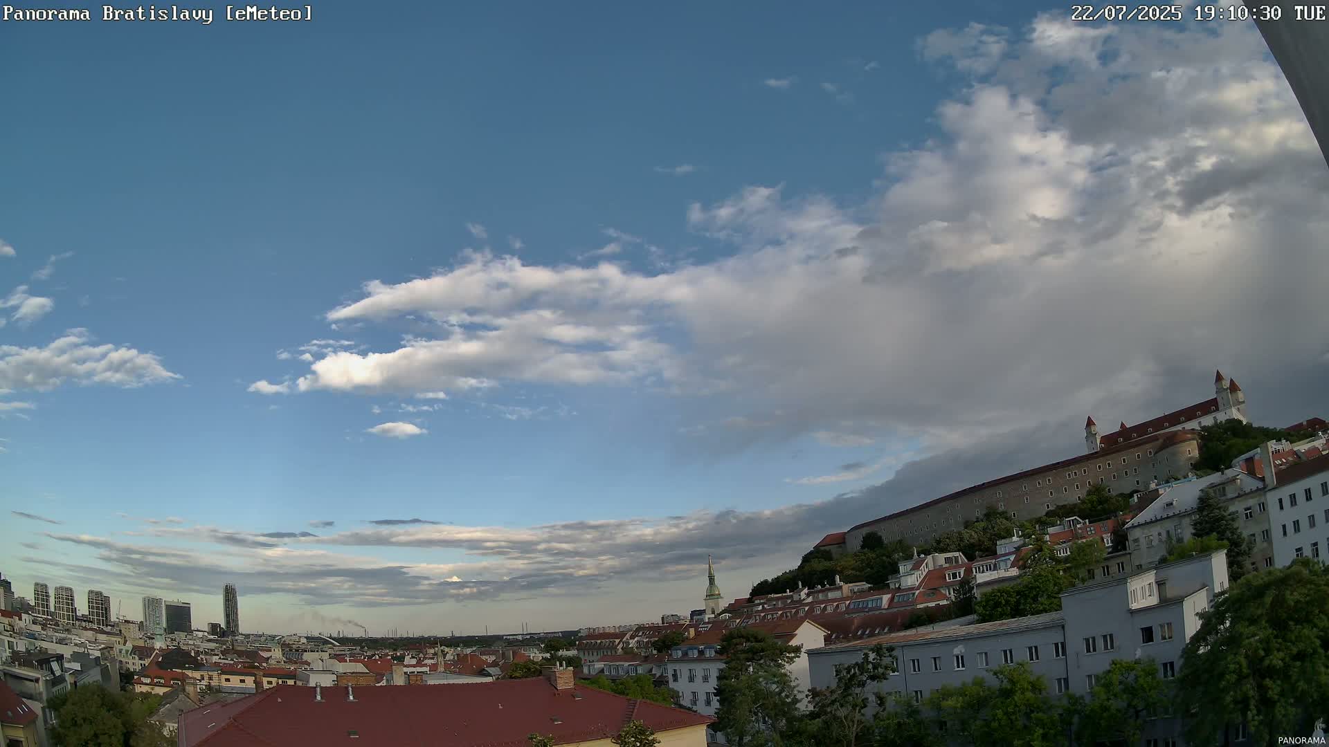 Bratislava City Southeast View Skyline  Live Cam - Stare Mesto, Okres Bratislava I, Bratislava, Slovakia