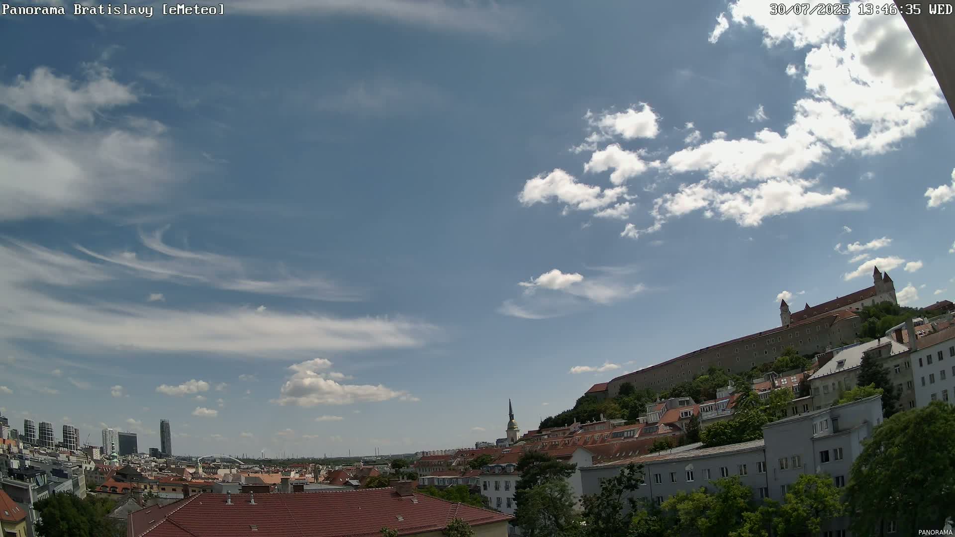 Bratislava City Southeast View Skyline  Live Cam - Stare Mesto, Okres Bratislava I, Bratislava, Slovakia