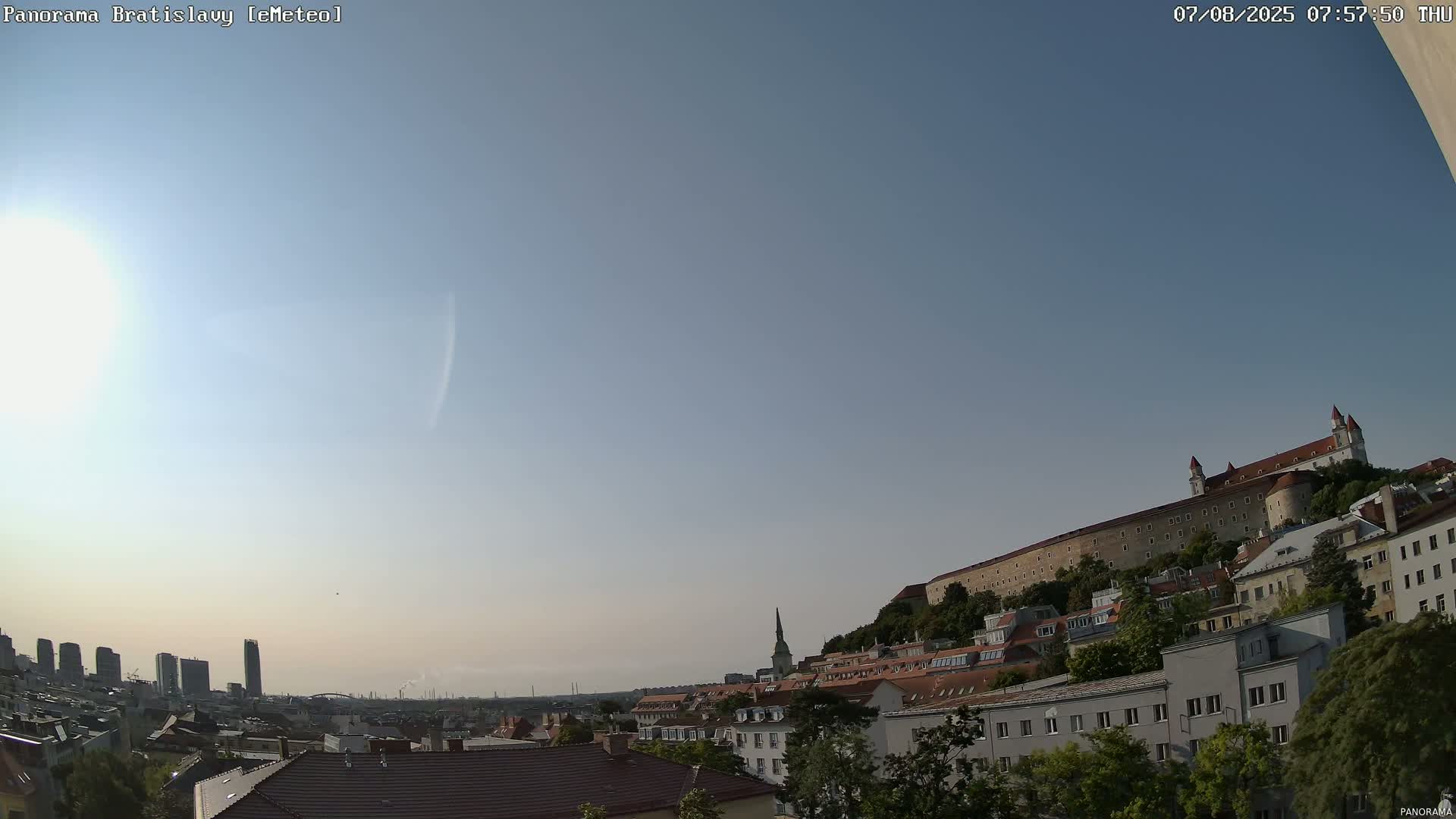 Bratislava City Southeast View Skyline  Live Cam - Stare Mesto, Okres Bratislava I, Bratislava, Slovakia