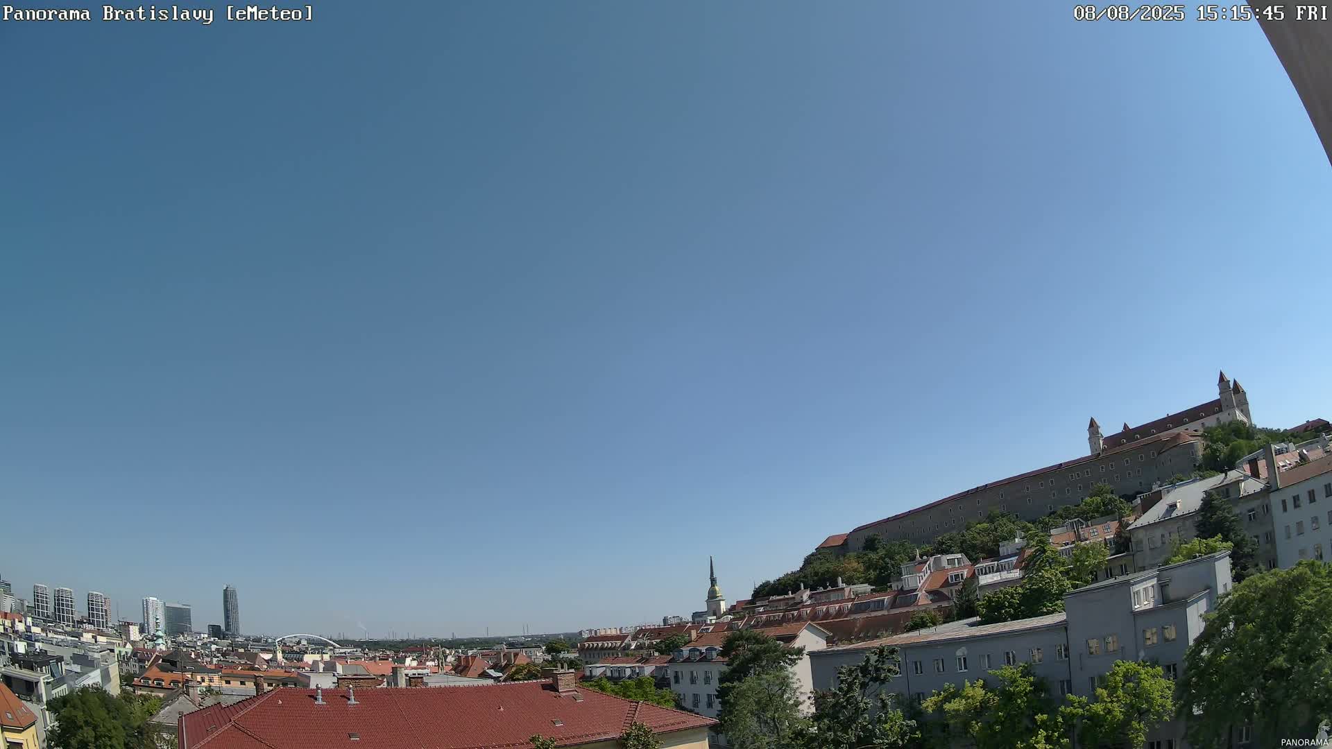 Bratislava City Southeast View Skyline  Live Cam - Stare Mesto, Okres Bratislava I, Bratislava, Slovakia