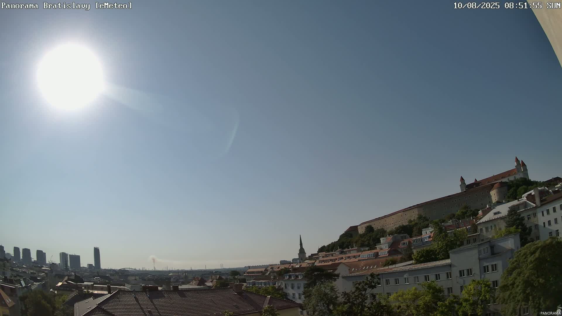 Bratislava City Southeast View Skyline  Live Cam - Stare Mesto, Okres Bratislava I, Bratislava, Slovakia