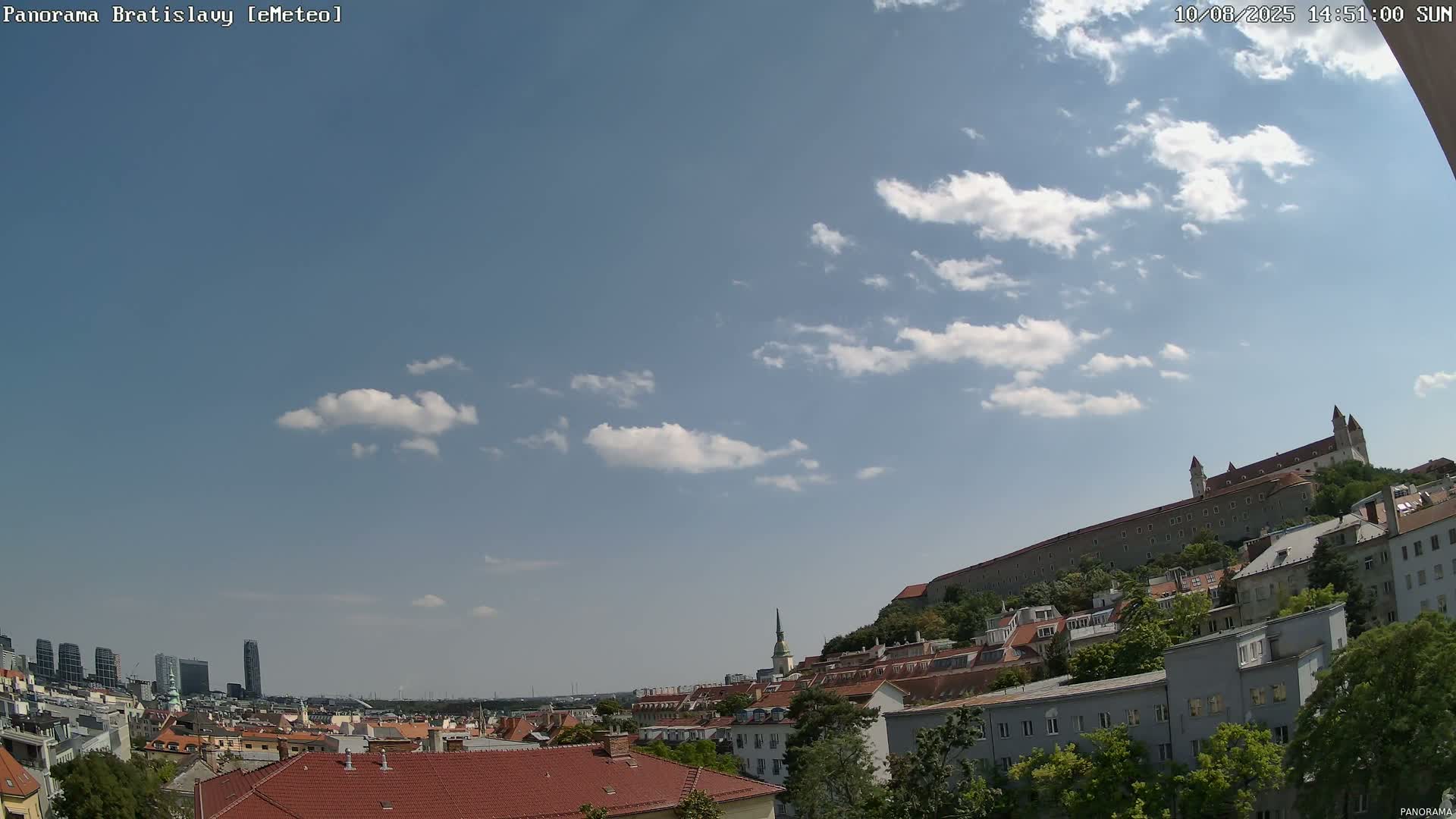 Bratislava City Southeast View Skyline  Live Cam - Stare Mesto, Okres Bratislava I, Bratislava, Slovakia