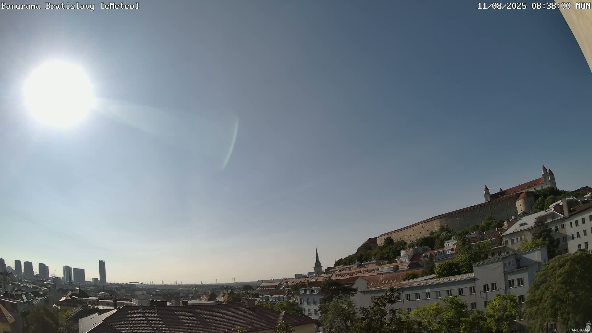 Bratislava City Southeast View Skyline  Live Cam - Stare Mesto, Okres Bratislava I, Bratislava, Slovakia