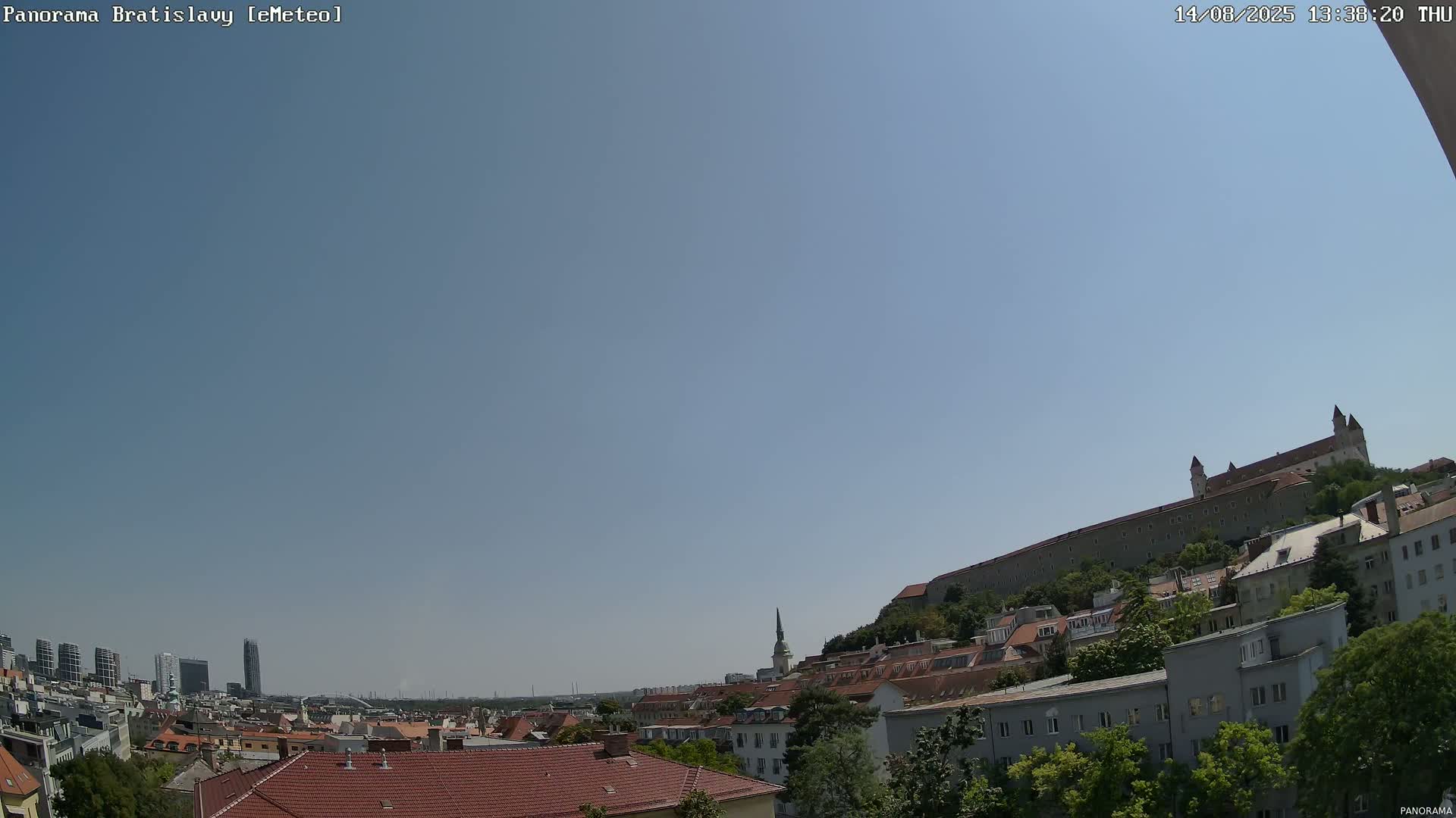Bratislava City Southeast View Skyline  Live Cam - Stare Mesto, Okres Bratislava I, Bratislava, Slovakia