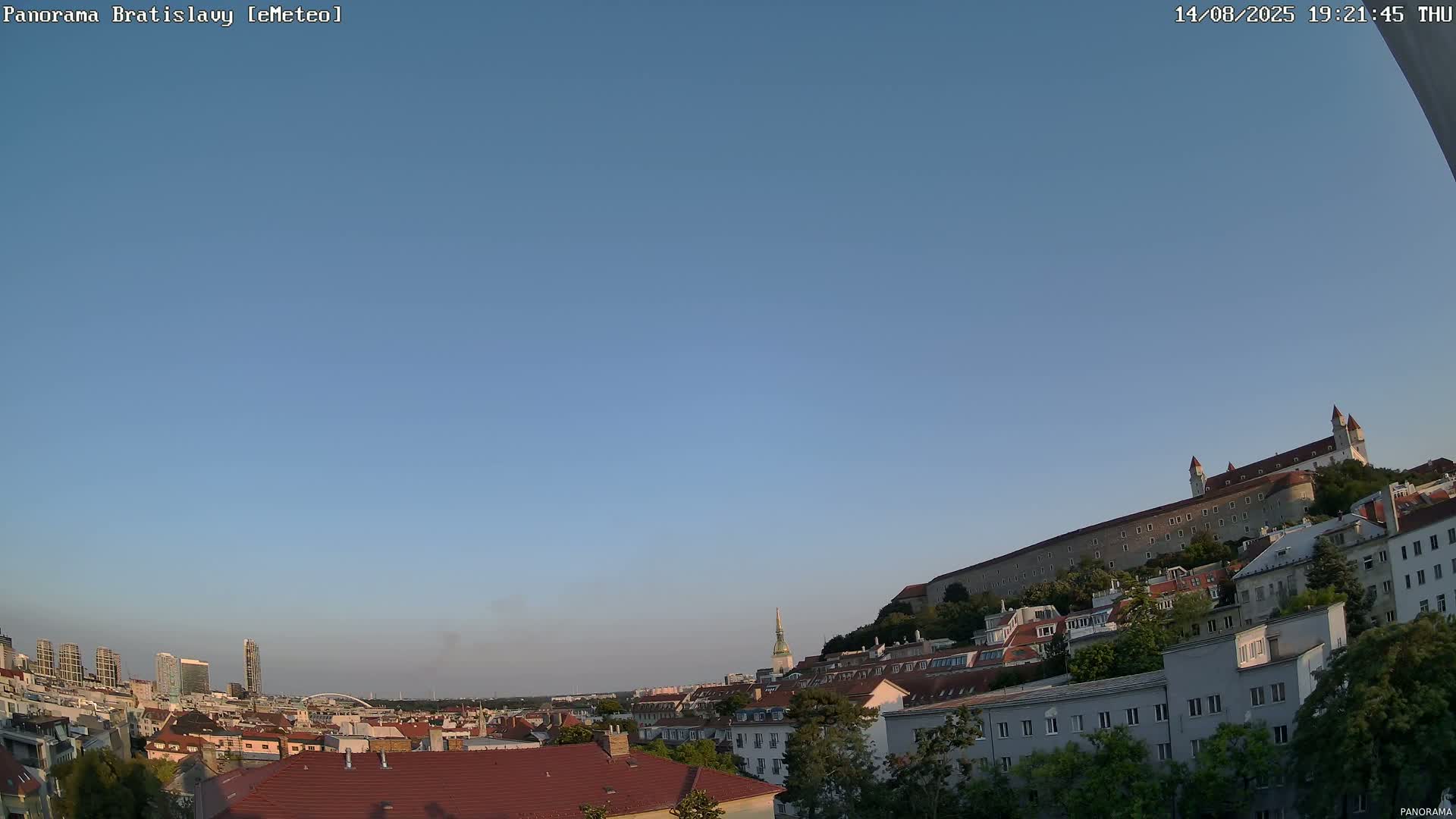Bratislava City Southeast View Skyline  Live Cam - Stare Mesto, Okres Bratislava I, Bratislava, Slovakia
