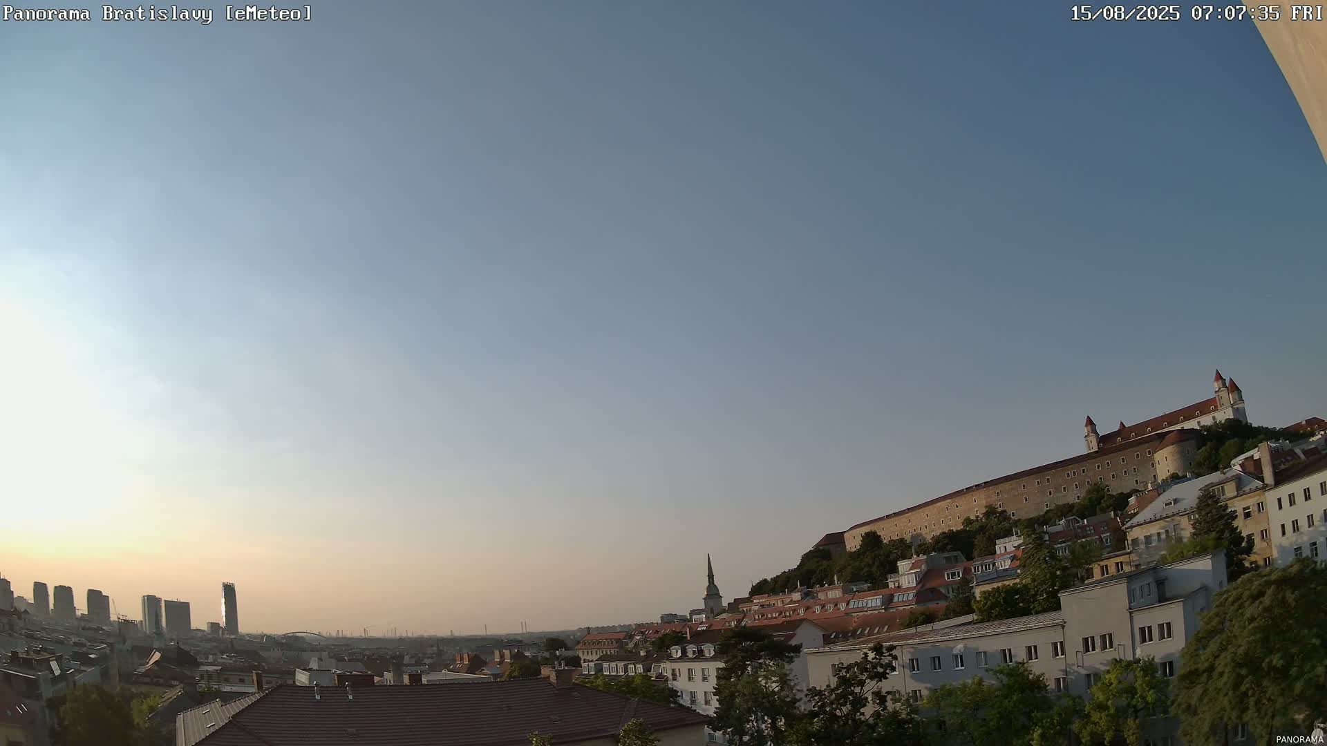 Bratislava City Southeast View Skyline  Live Cam - Stare Mesto, Okres Bratislava I, Bratislava, Slovakia
