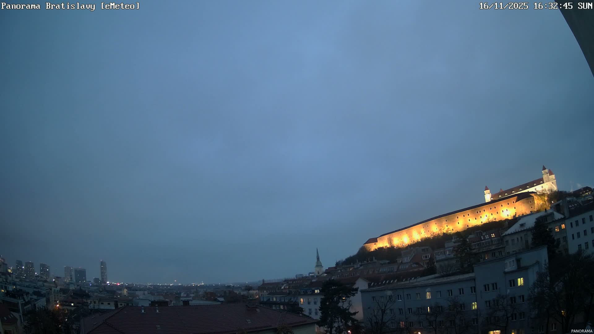 Bratislava City Southeast View Skyline  Live Cam - Stare Mesto, Okres Bratislava I, Bratislava, Slovakia