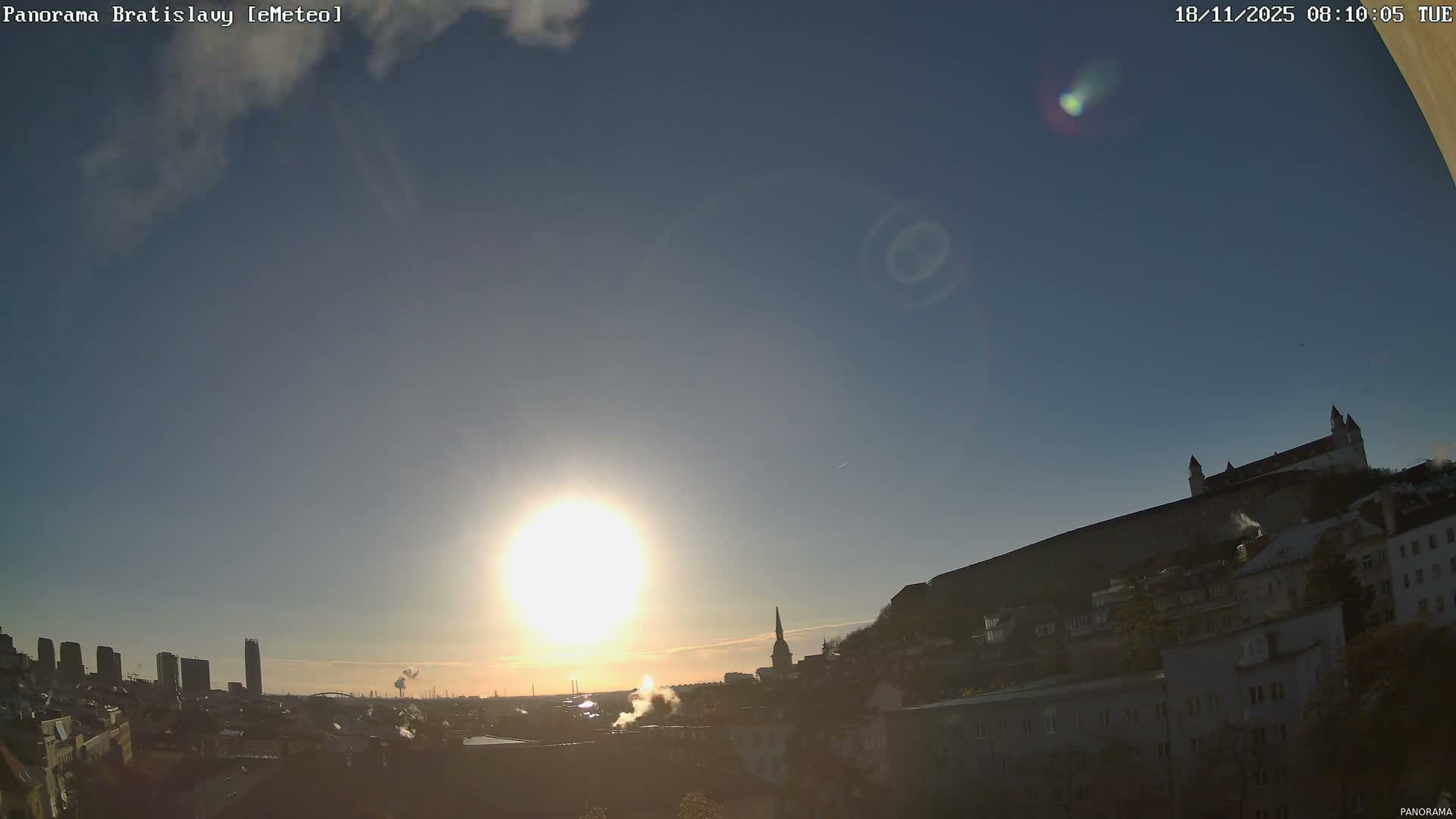 Bratislava City Southeast View Skyline  Live Cam - Stare Mesto, Okres Bratislava I, Bratislava, Slovakia