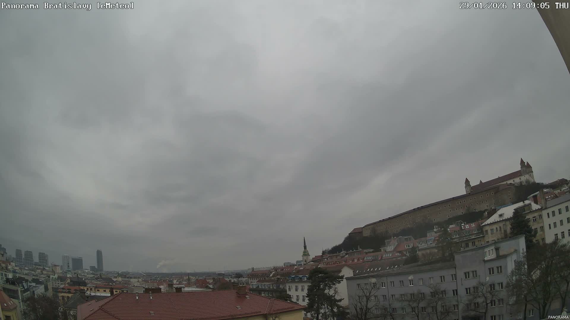 Bratislava City Southeast View Skyline  Live Cam - Stare Mesto, Okres Bratislava I, Bratislava, Slovakia