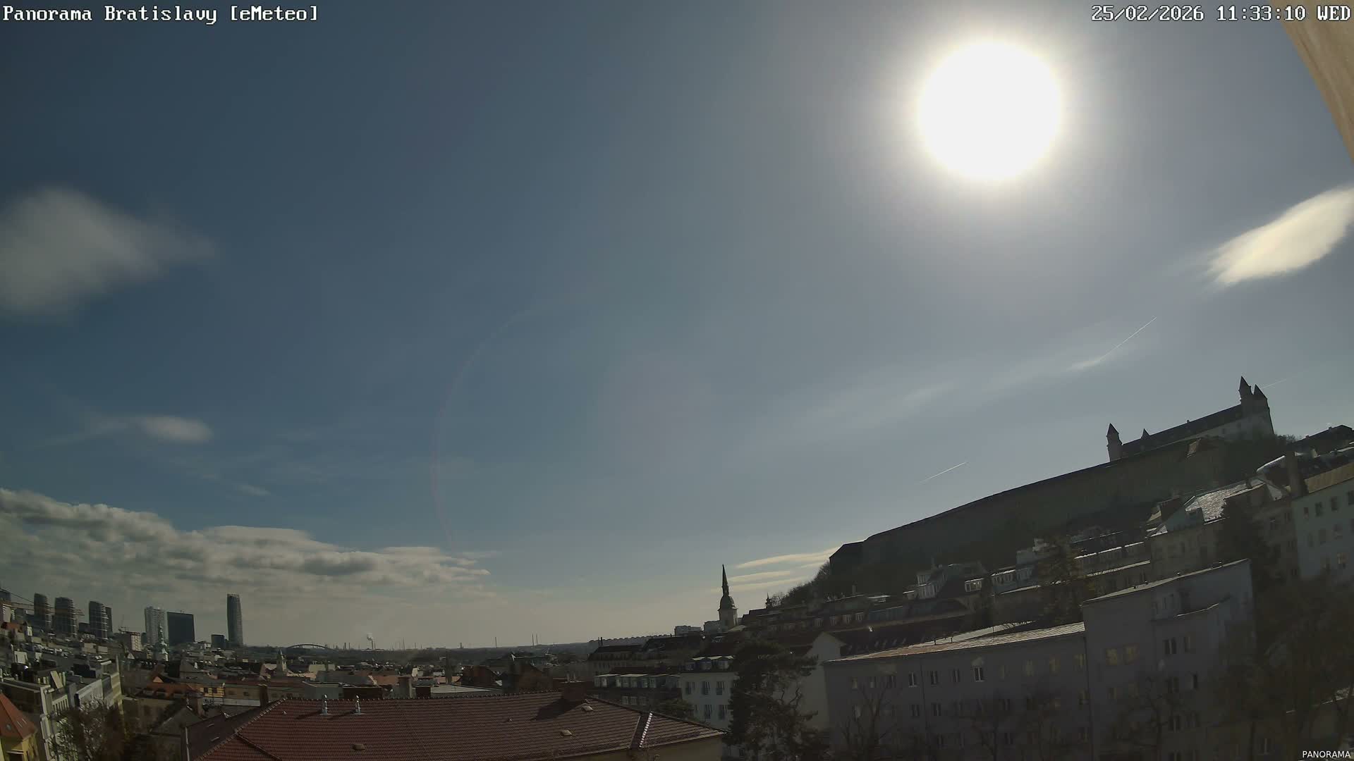 Bratislava City Southeast View Skyline  Live Cam - Stare Mesto, Okres Bratislava I, Bratislava, Slovakia