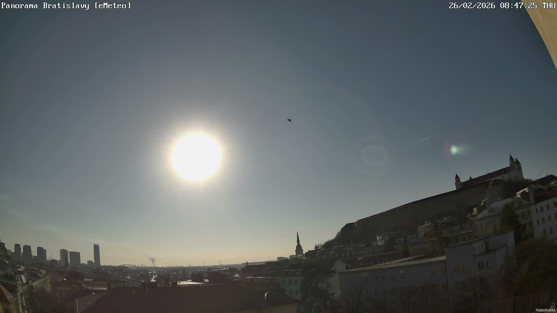 Bratislava City Southeast View Skyline  Live Cam - Stare Mesto, Okres Bratislava I, Bratislava, Slovakia