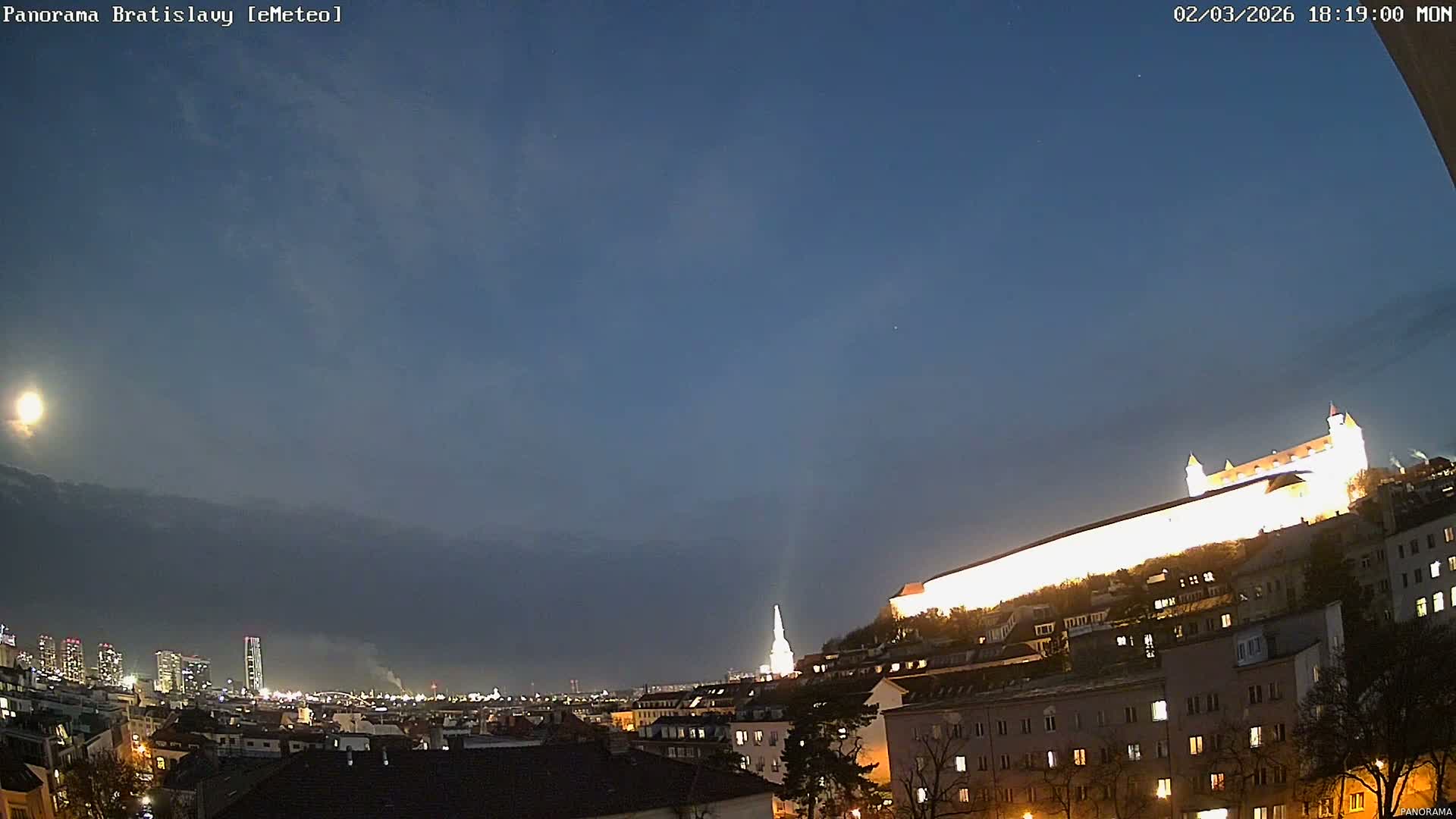 Bratislava City Southeast View Skyline  Live Cam - Stare Mesto, Okres Bratislava I, Bratislava, Slovakia