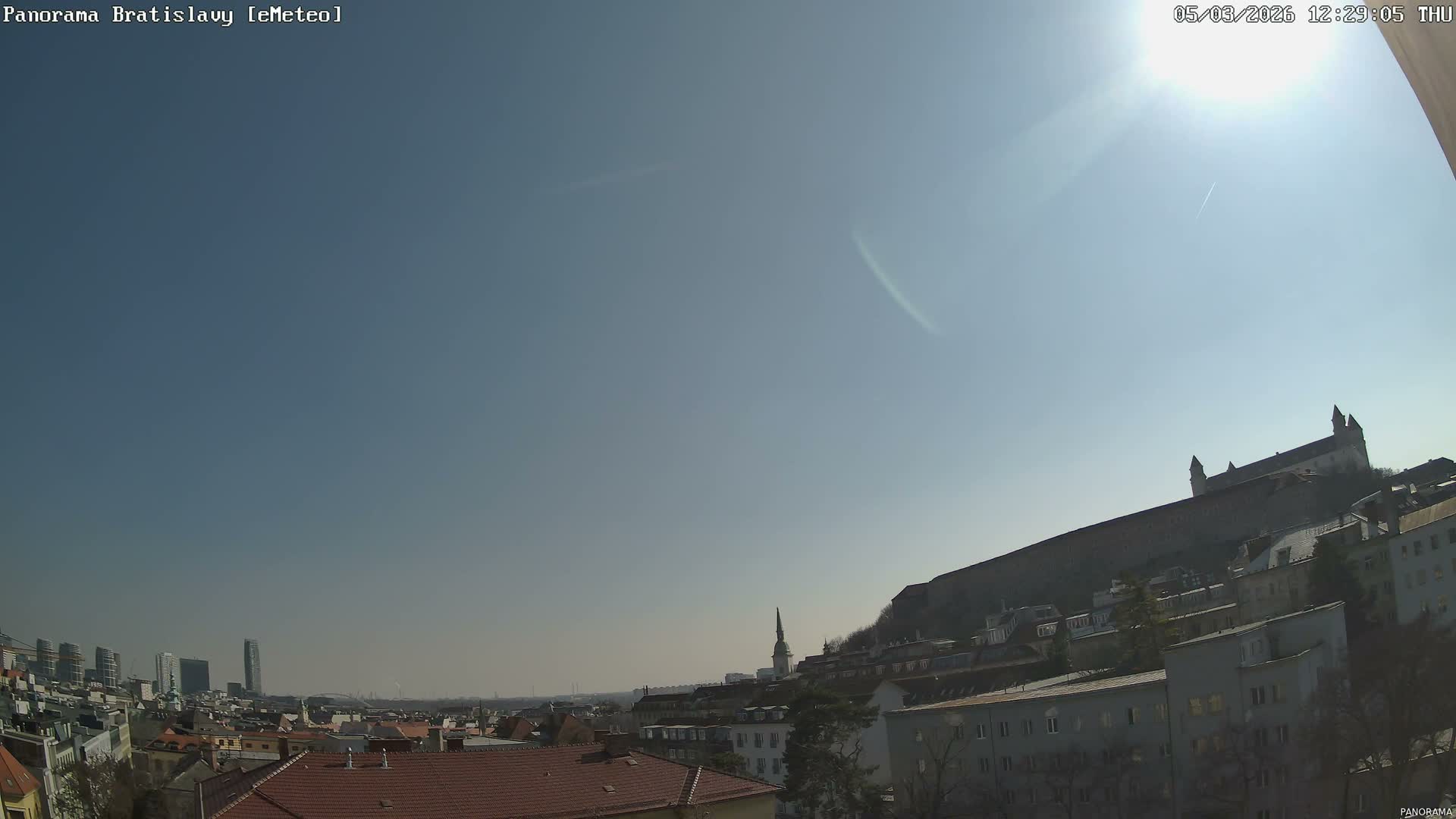 Bratislava City Southeast View Skyline  Live Cam - Stare Mesto, Okres Bratislava I, Bratislava, Slovakia